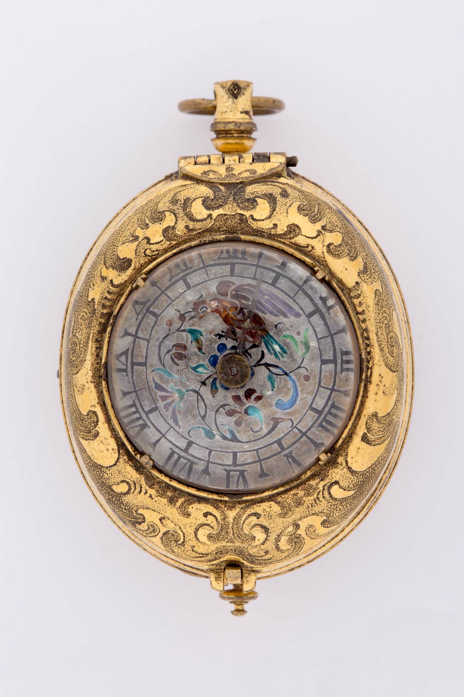 Halsuhr mit Schlagwerk, um 1625 (Deutsches Uhrenmuseum CC BY-SA)