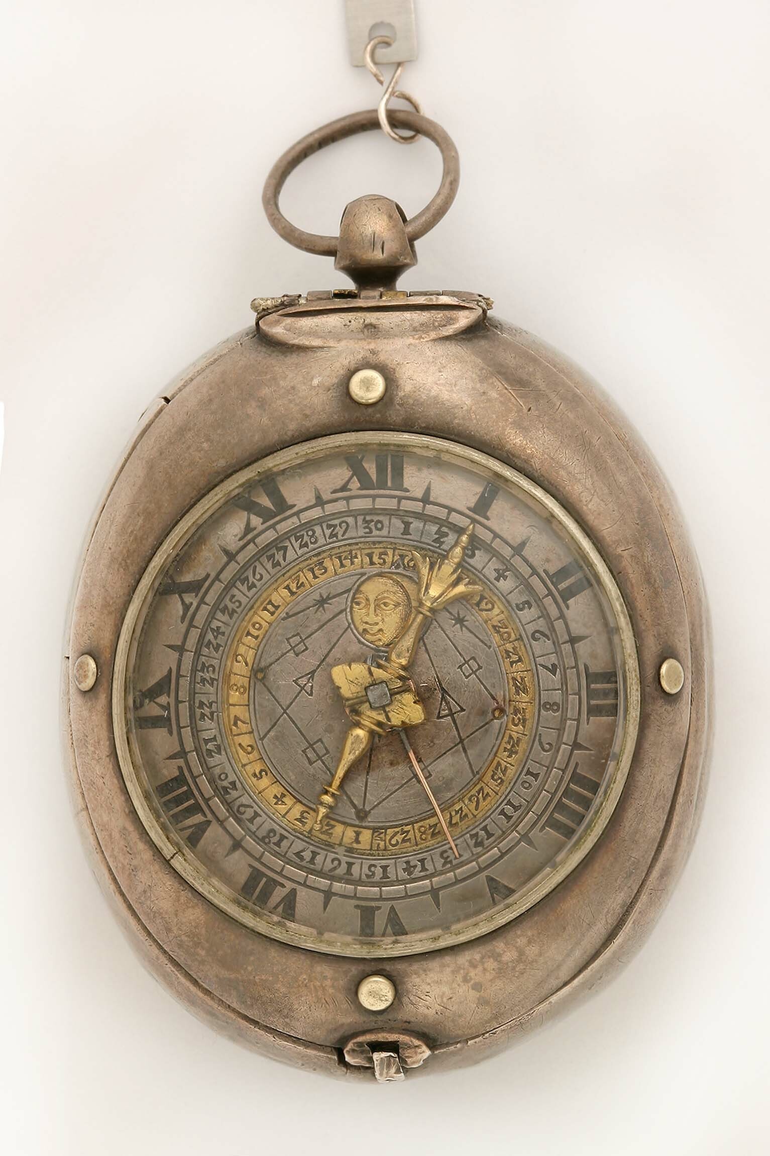 Halsuhr, Johann Sayller, Ulm, um 1650 (Deutsches Uhrenmuseum CC BY-SA)