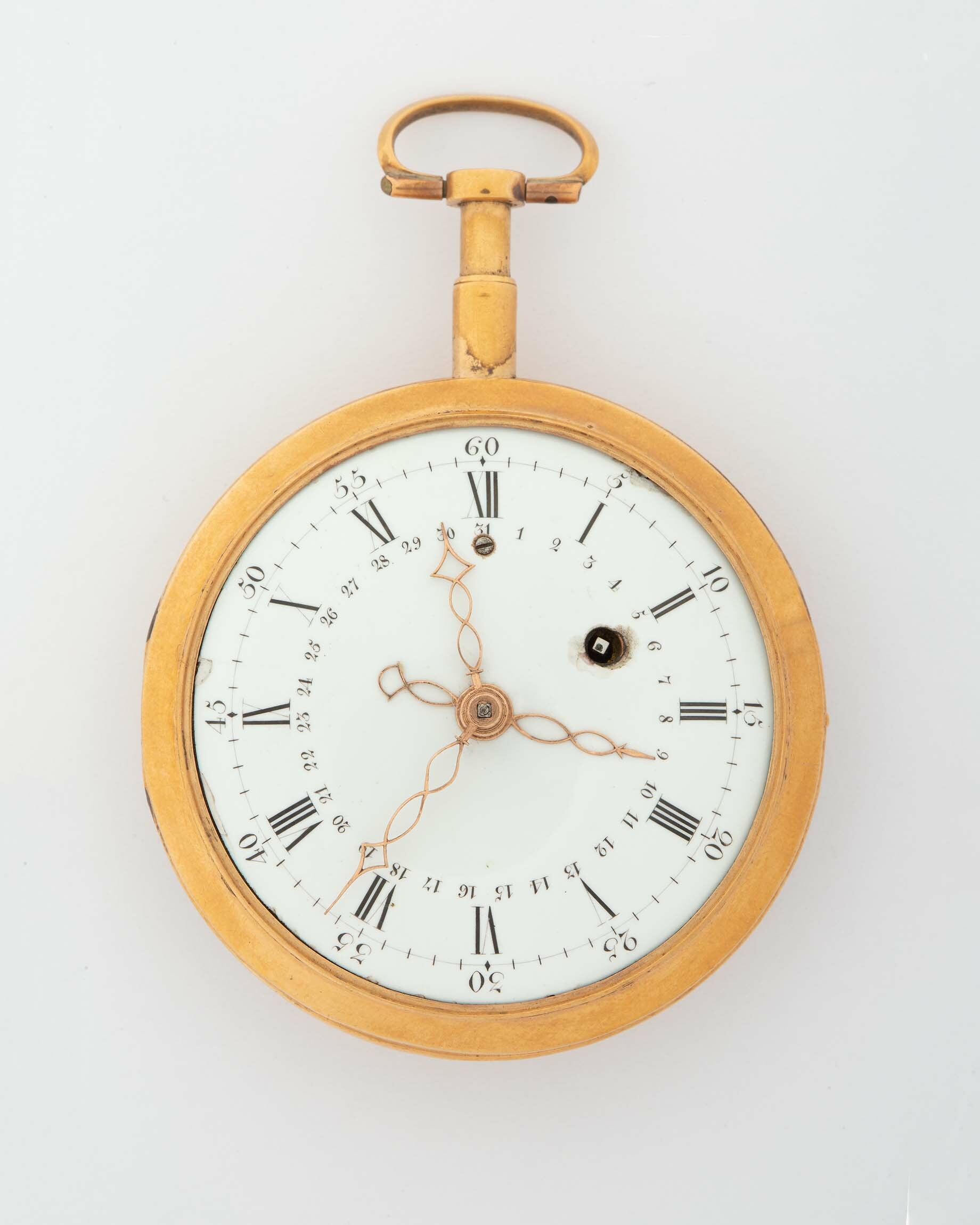 Taschenuhr mit Repetition, um 1800 (Deutsches Uhrenmuseum CC BY-SA)