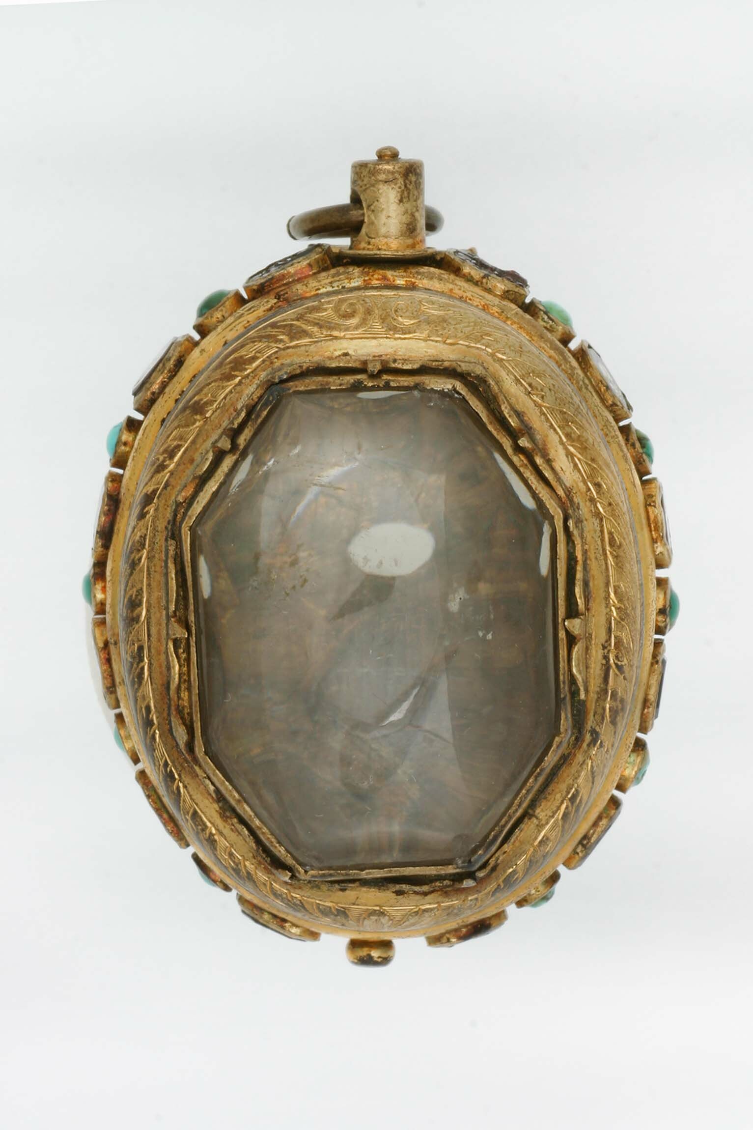 Gehäuse für Halsuhr, wohl Deutschland, um 1600 (Deutsches Uhrenmuseum CC BY-SA)