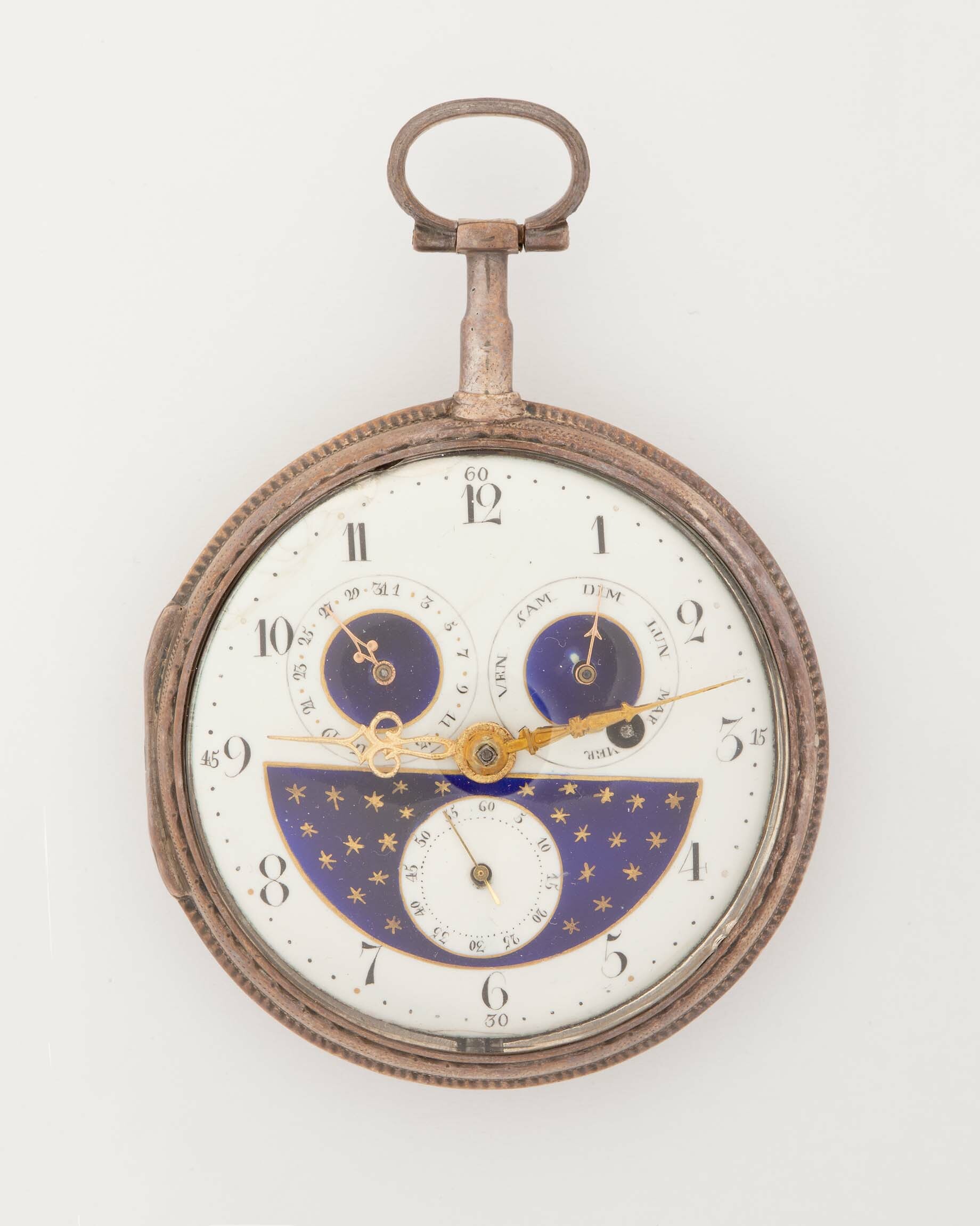 Taschenuhr mit Kalender, um 1800 (Deutsches Uhrenmuseum CC BY-SA)