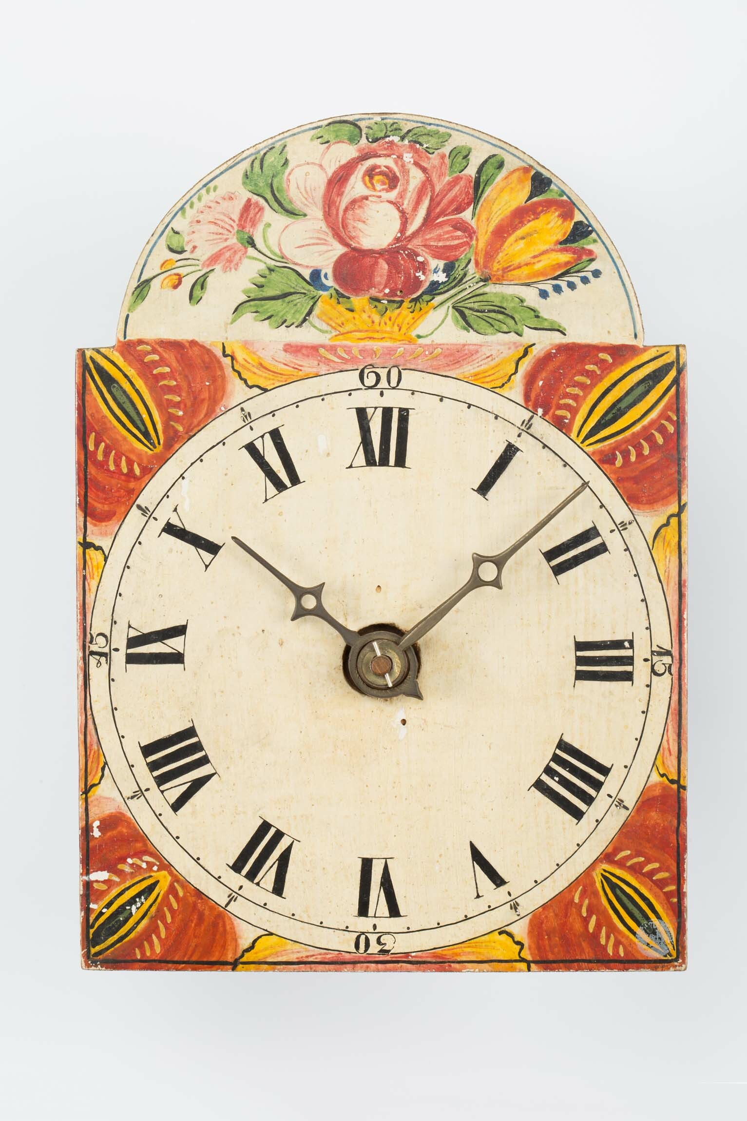 Lackschilduhr, Schwarzwald, um 1800 (Deutsches Uhrenmuseum CC BY-SA)