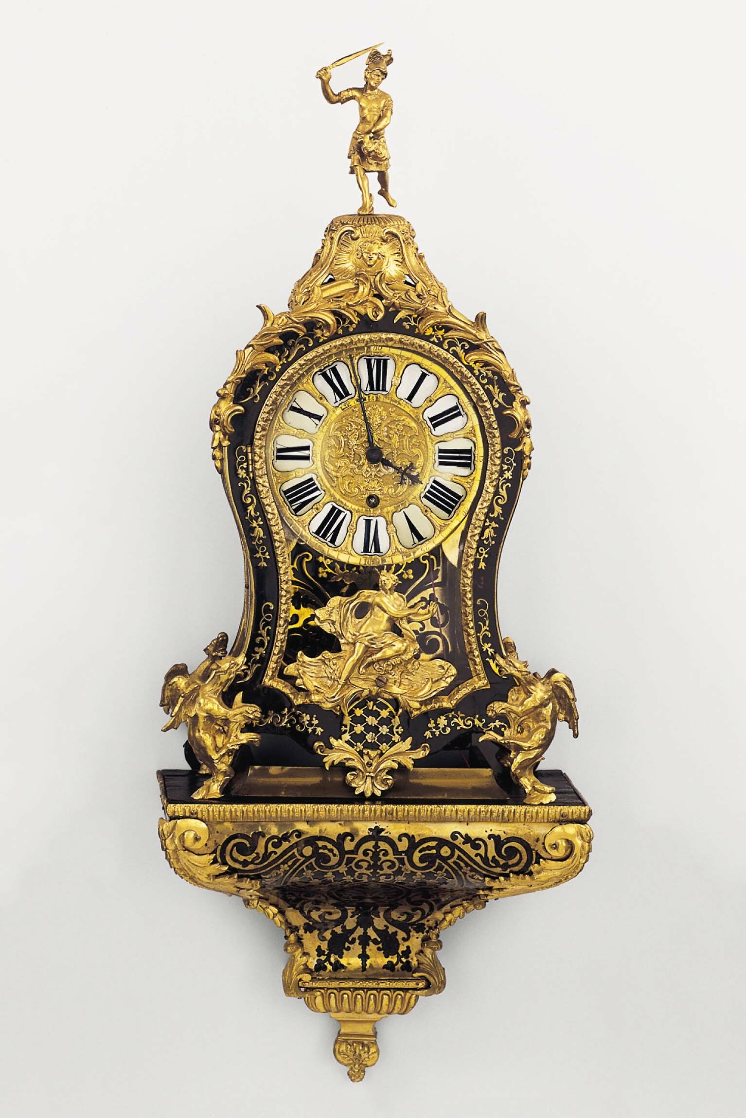Wanduhr, Pendule, Audinet, Paris, um 1730 (Deutsches Uhrenmuseum CC BY-SA)