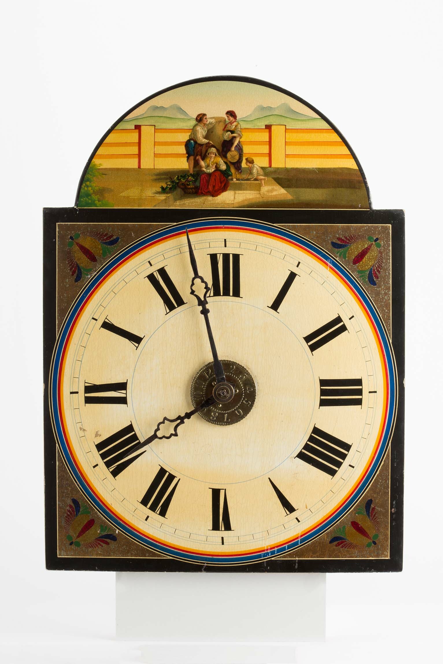 Lackschilduhr, Oswald Maurer und Cie., Eisenbach, 2. Hälfte 19. Jahrhundert (Deutsches Uhrenmuseum CC BY-SA)