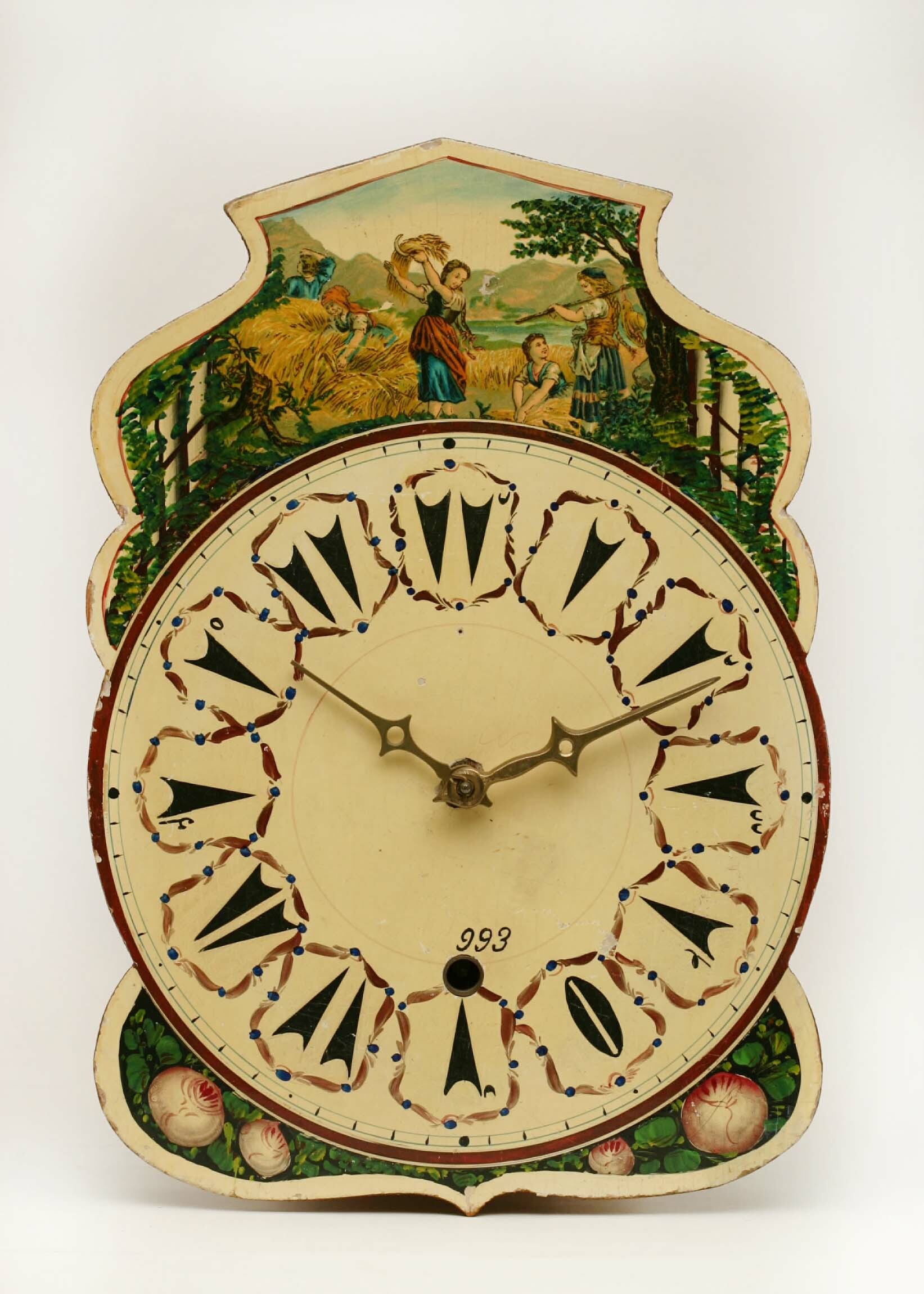 Lackschilduhr, Schwarzwald, ca. 1860-1908 (Deutsches Uhrenmuseum CC BY-SA)
