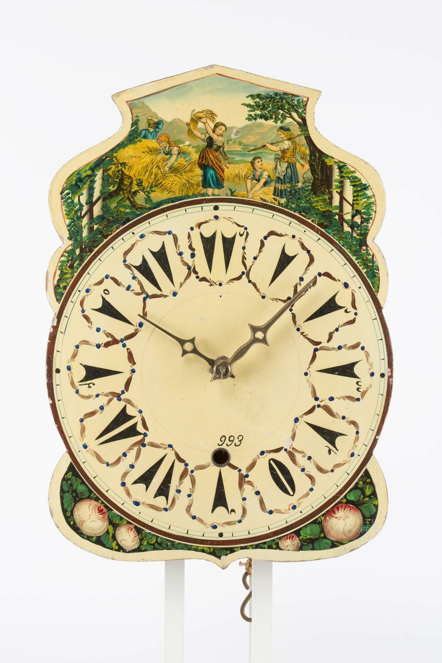 Lackschilduhr, Schwarzwald, ca. 1860-1908 (Deutsches Uhrenmuseum CC BY-SA)