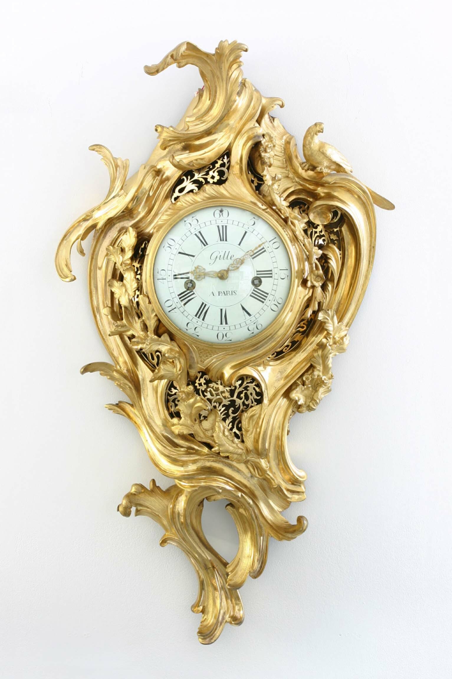 Wanduhr, Cartel, Gille l'Ainé, Paris, 2. Hälfte 18. Jahrhundert (Deutsches Uhrenmuseum CC BY-SA)