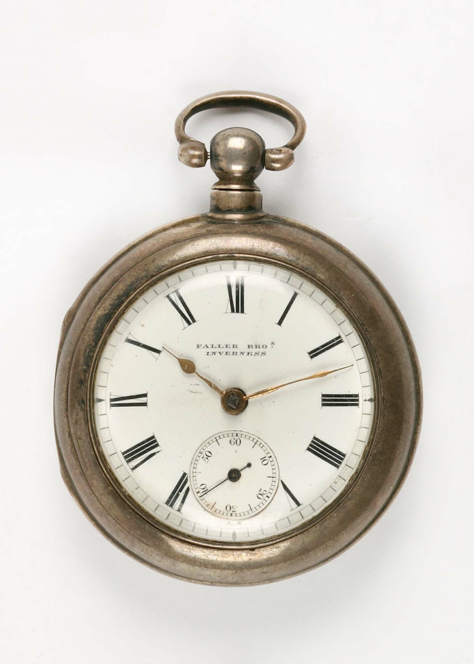 Taschenuhr, Faller Bros., Robert John Pike, John Milne, Inverness, London, Wick, um 1880 (Deutsches Uhrenmuseum CC BY-SA)