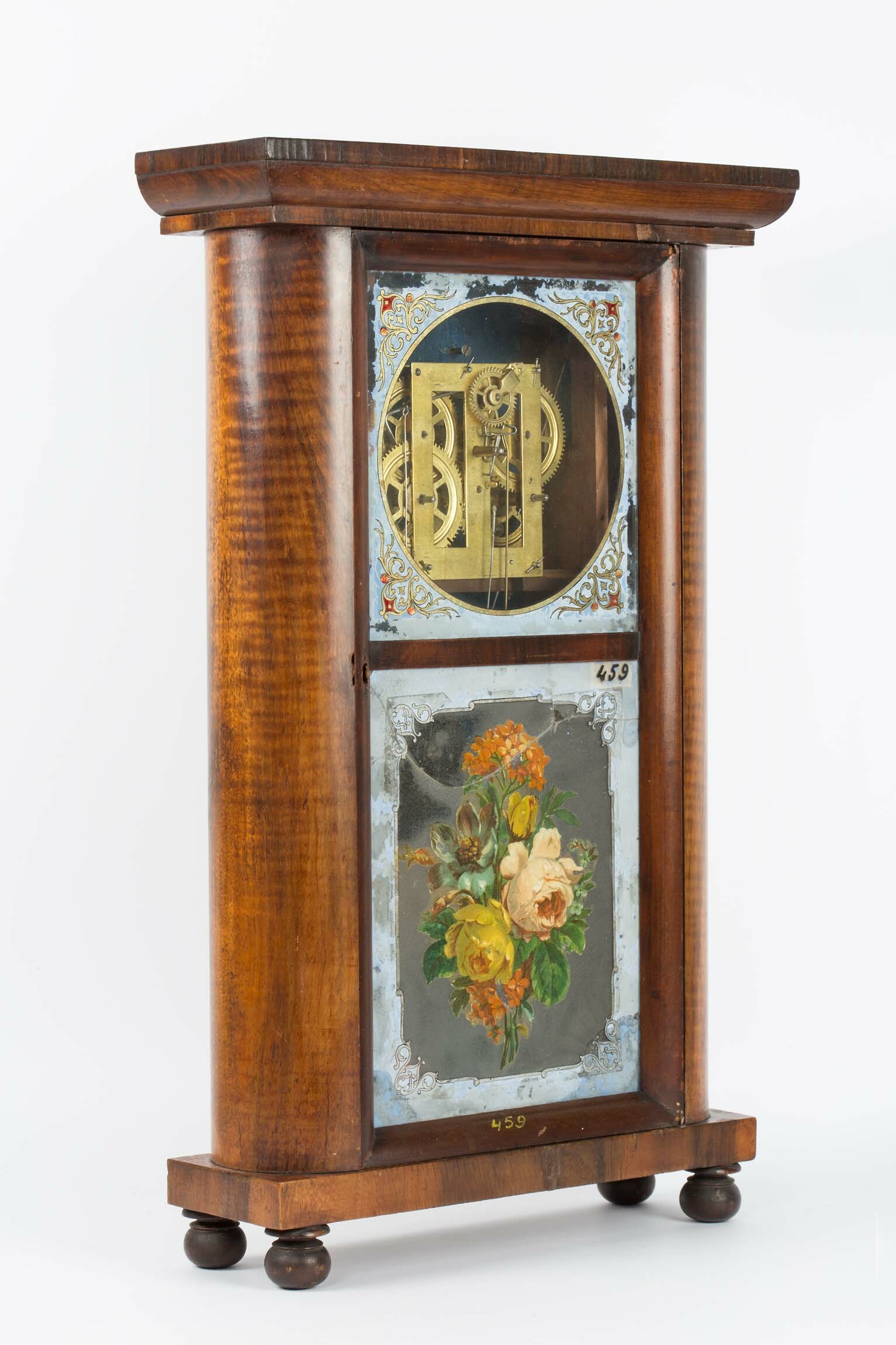 Wanduhr (OG Clock), C. und N. Jerome, Bristol (USA), um 1840 (Deutsches Uhrenmuseum CC BY-SA)