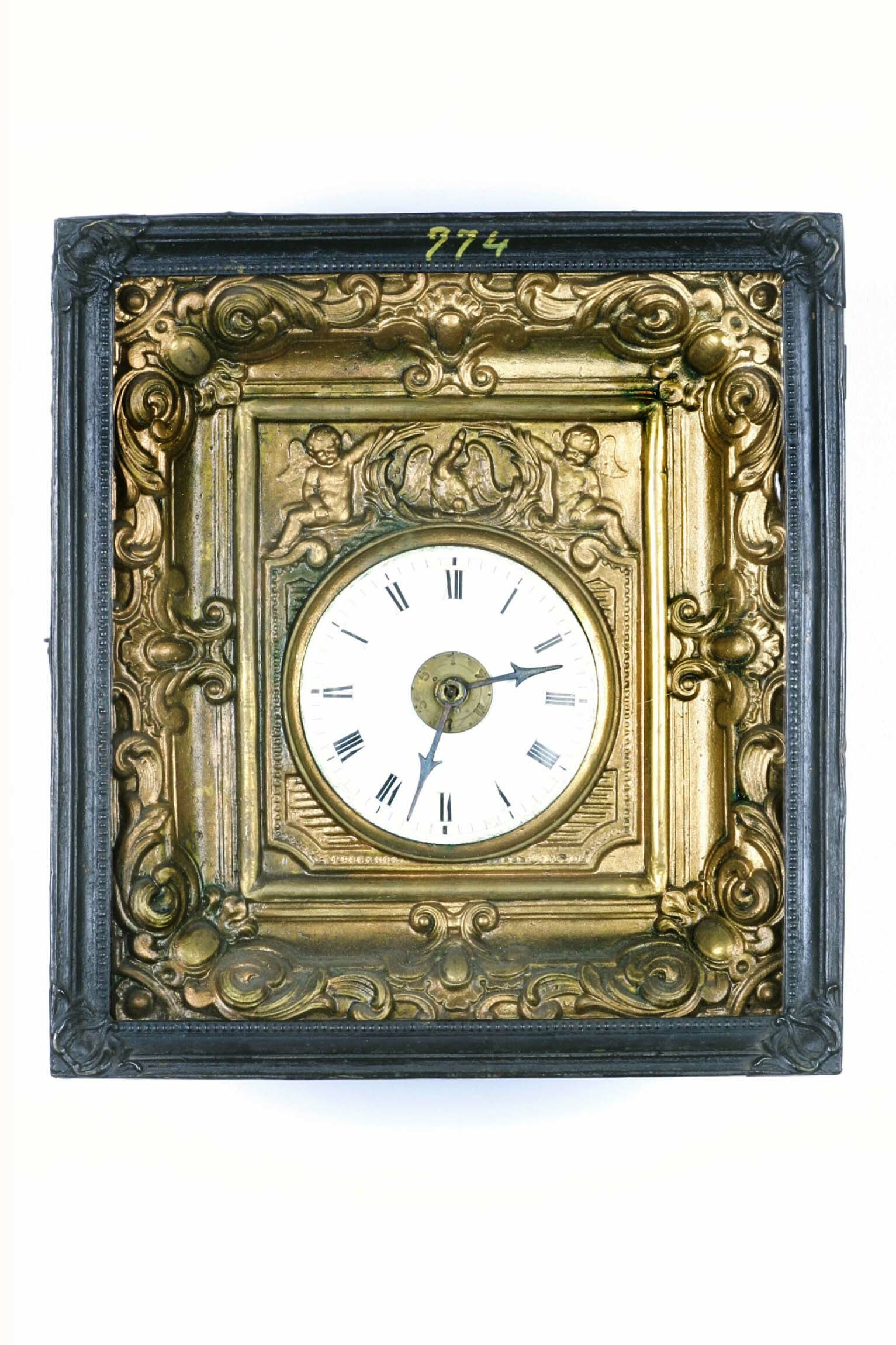Rahmenuhr, Schwarzwald, Mitte 19. Jahrhundert (Deutsches Uhrenmuseum CC BY-SA)