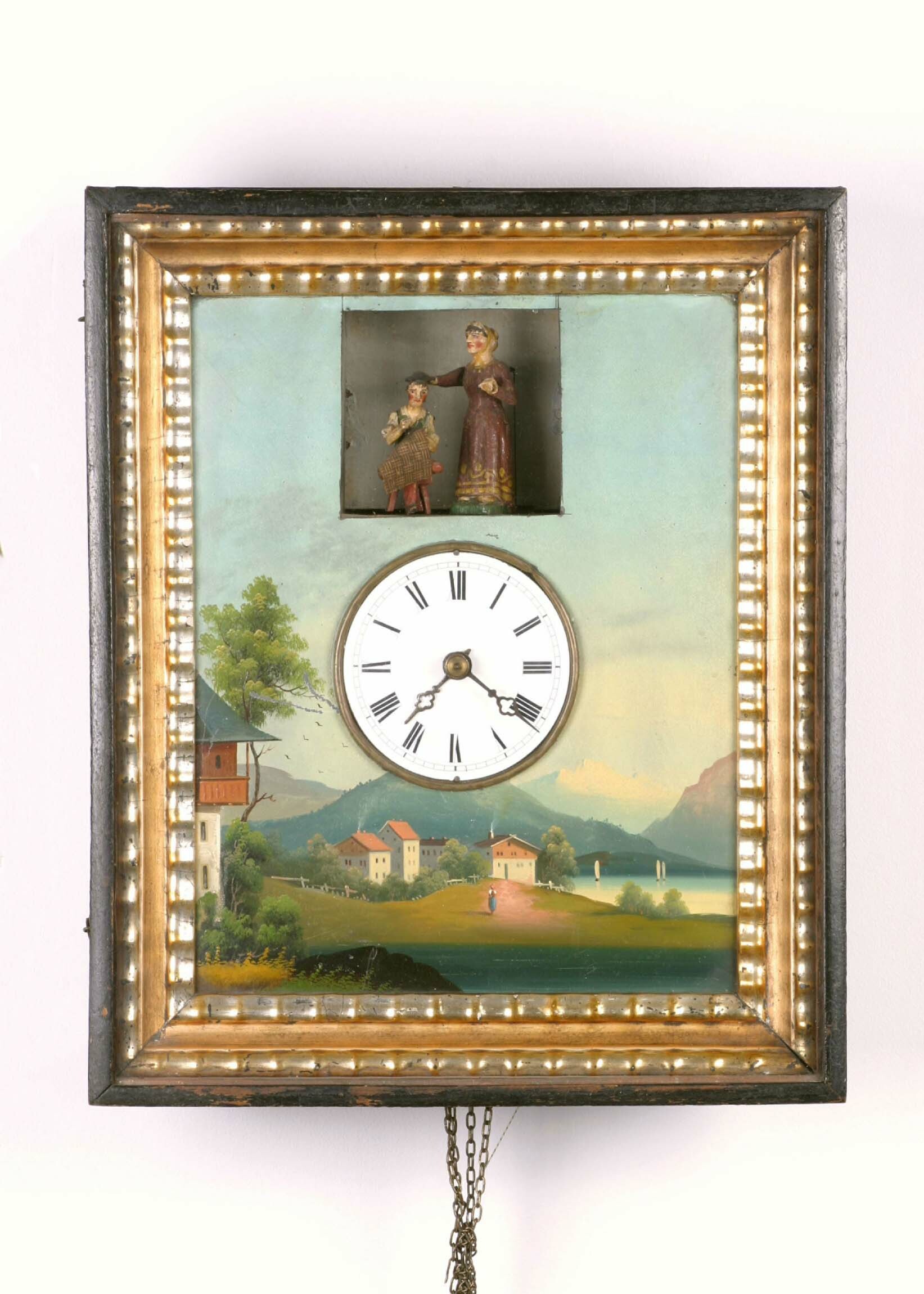 Rahmenuhr, Schwarzwald, 2. Hälfte des 19. Jahrhunderts (Deutsches Uhrenmuseum CC BY-SA)