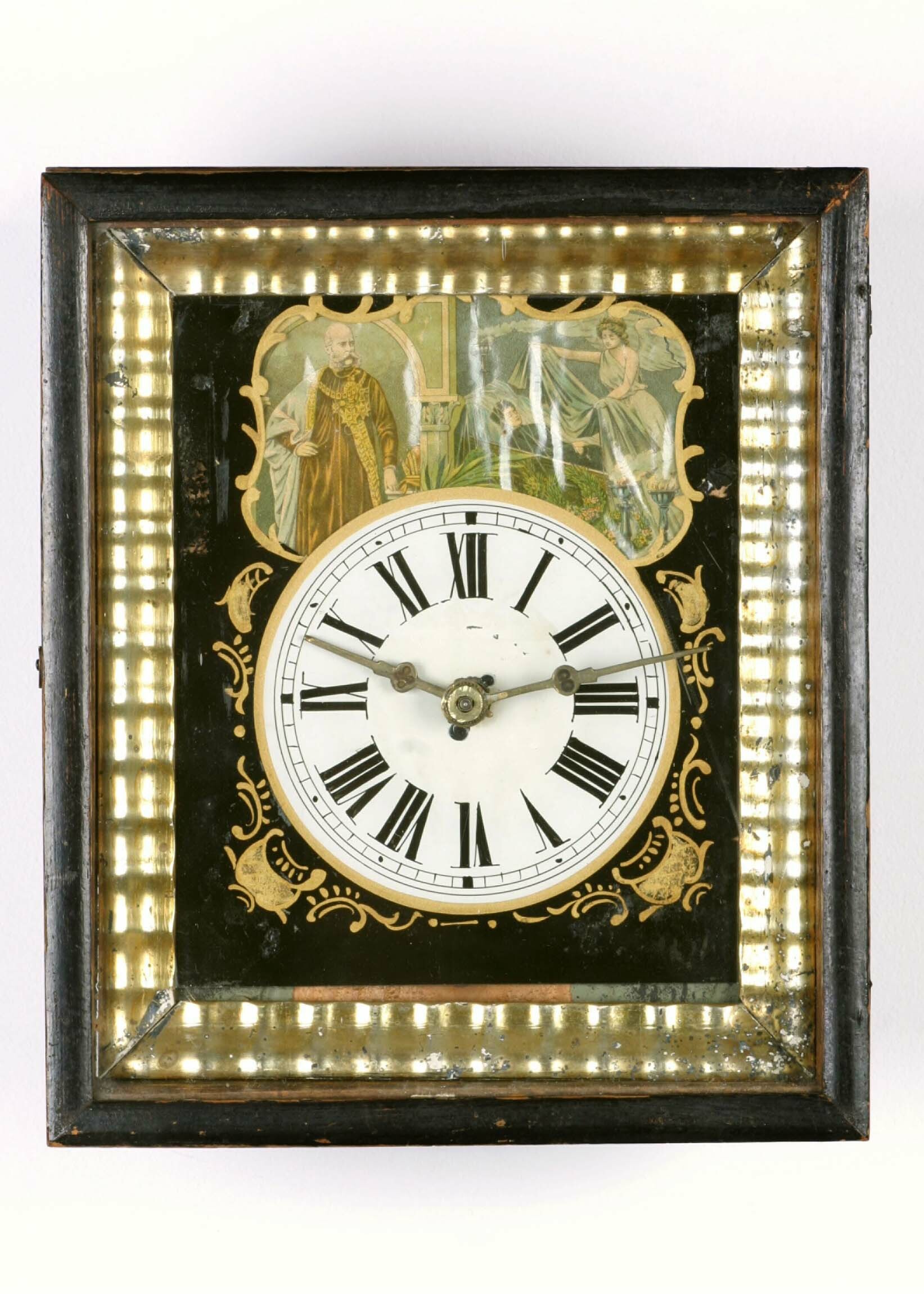 Rahmenuhr, Schwarzwald, Ende 19. Jahrhundert (Deutsches Uhrenmuseum CC BY-SA)