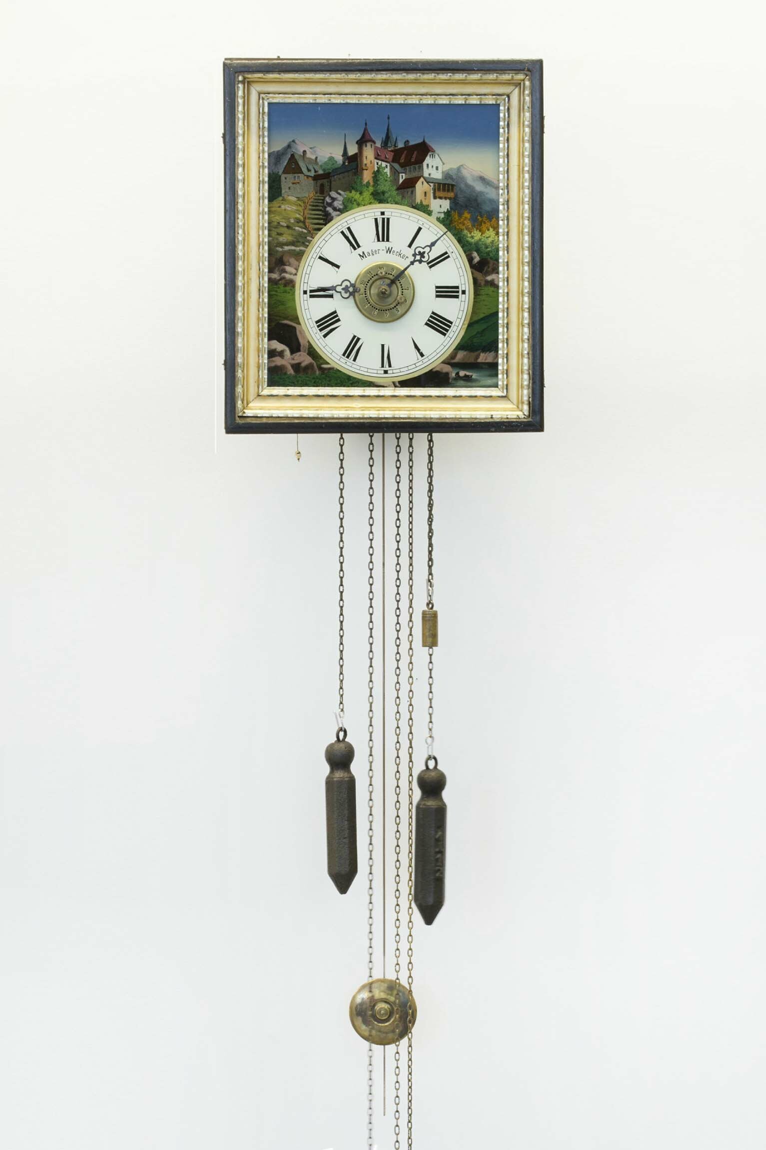 Rahmenuhr, Franz Xaver E. Mager, Eichstätt, Schwarzwald, 2. Hälfte 19. Jahrhundert (Deutsches Uhrenmuseum CC BY-SA)