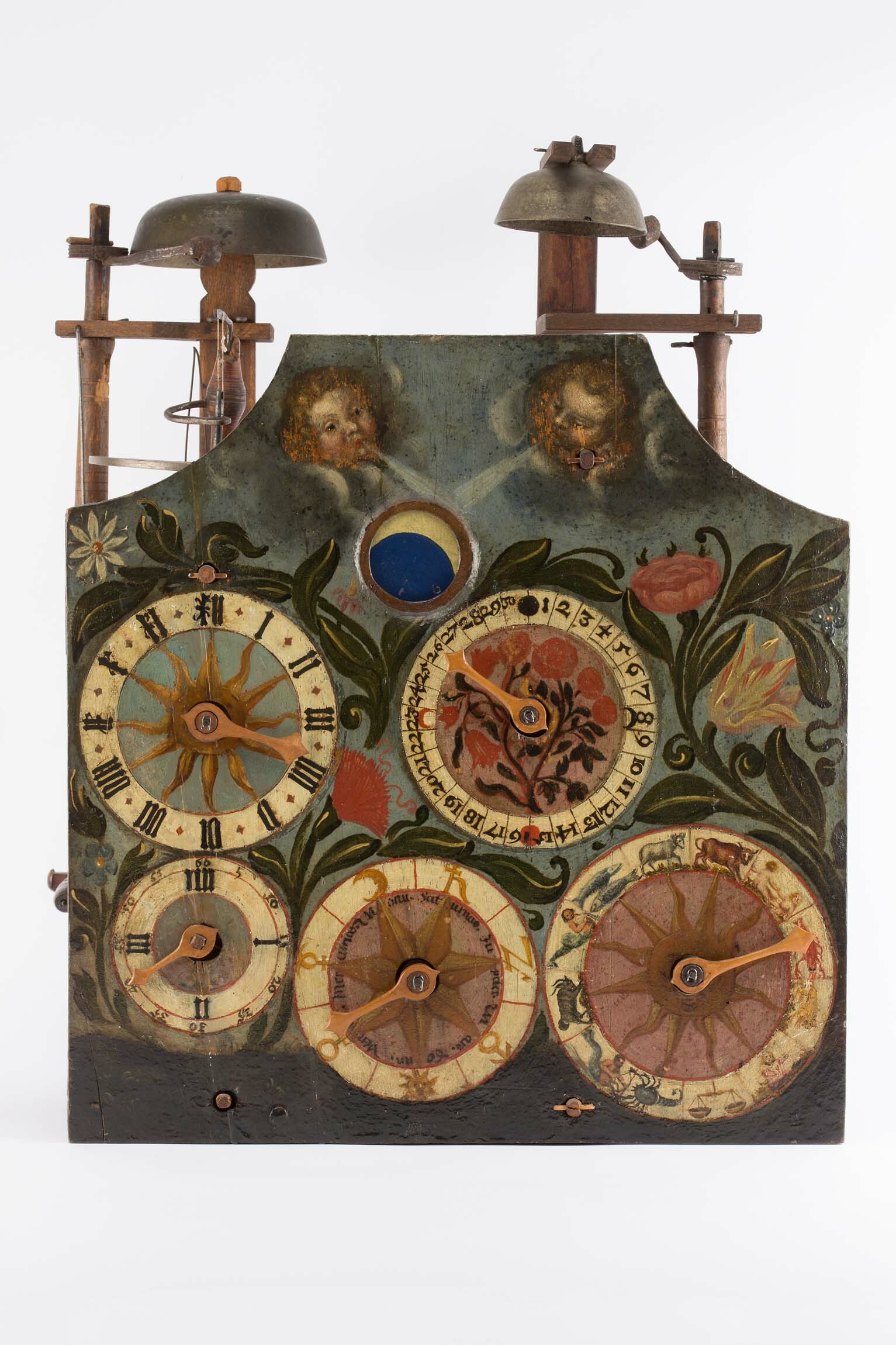 Holzräderuhr, wohl zwischen 1760 und 1770 (Deutsches Uhrenmuseum CC BY-SA)