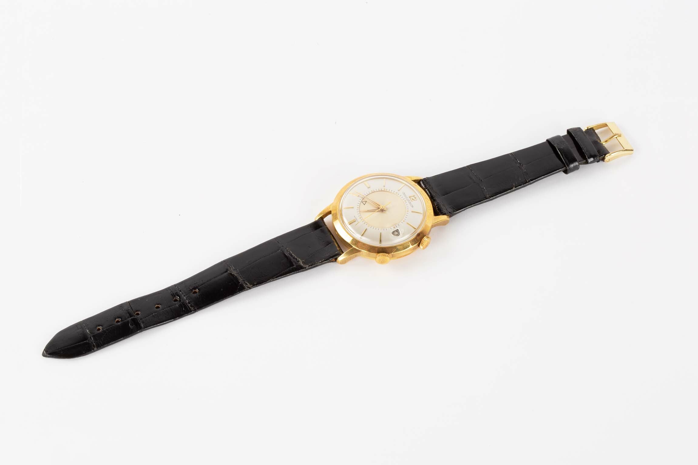Armbanduhr "Memovox", Jaeger-LeCoultre, Le Sentier, um 1960 (Deutsches Uhrenmuseum CC BY-SA)