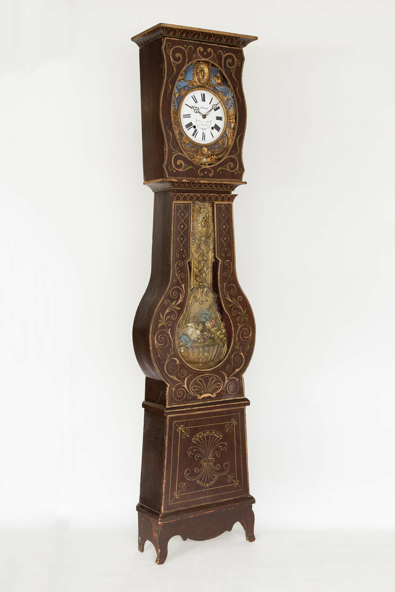 Standuhr, Disson, Louhans (Verkäufer), um 1850 (Deutsches Uhrenmuseum CC BY-SA)