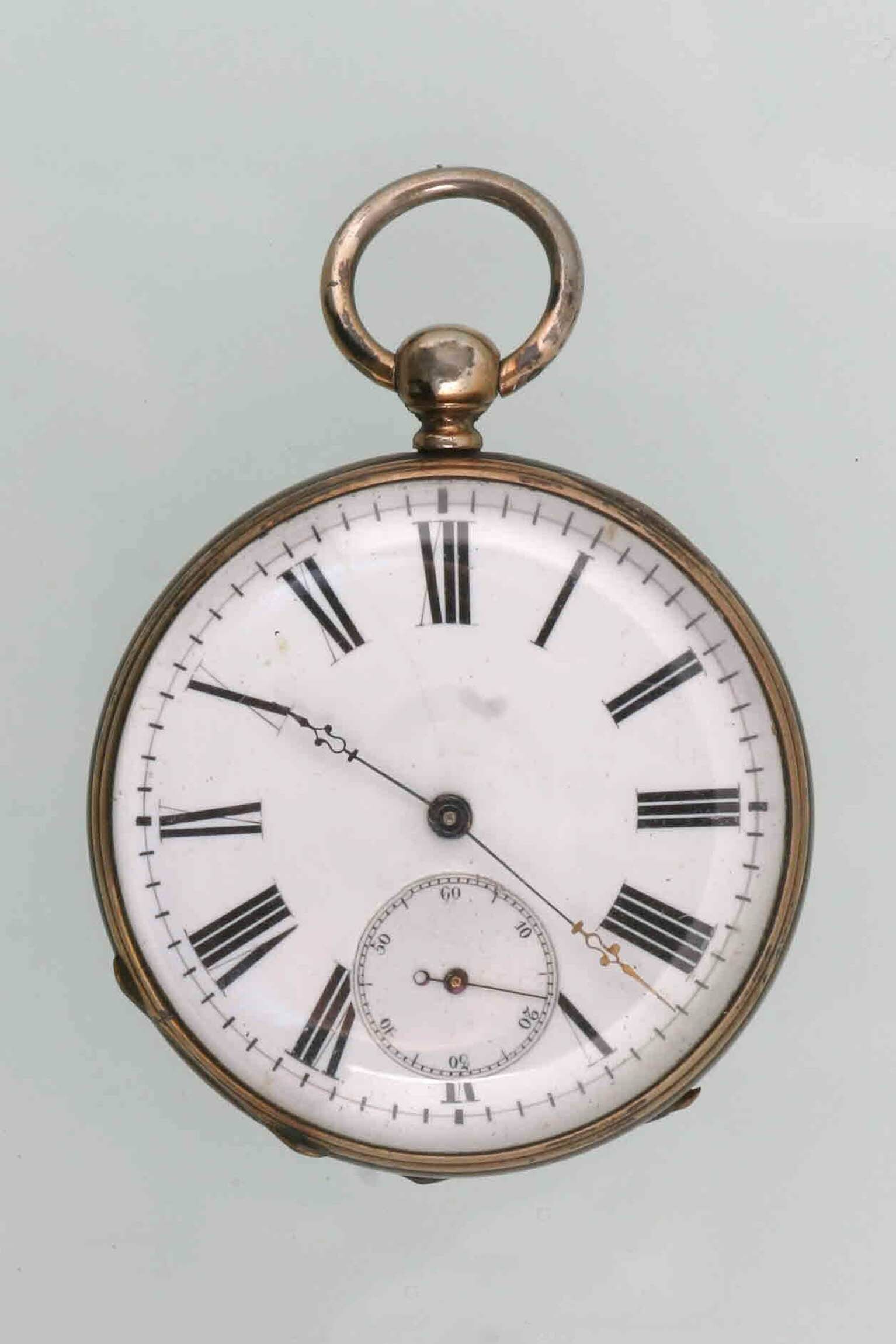 Taschenuhr, wohl Schweiz, um 1875 (Deutsches Uhrenmuseum CC BY-SA)