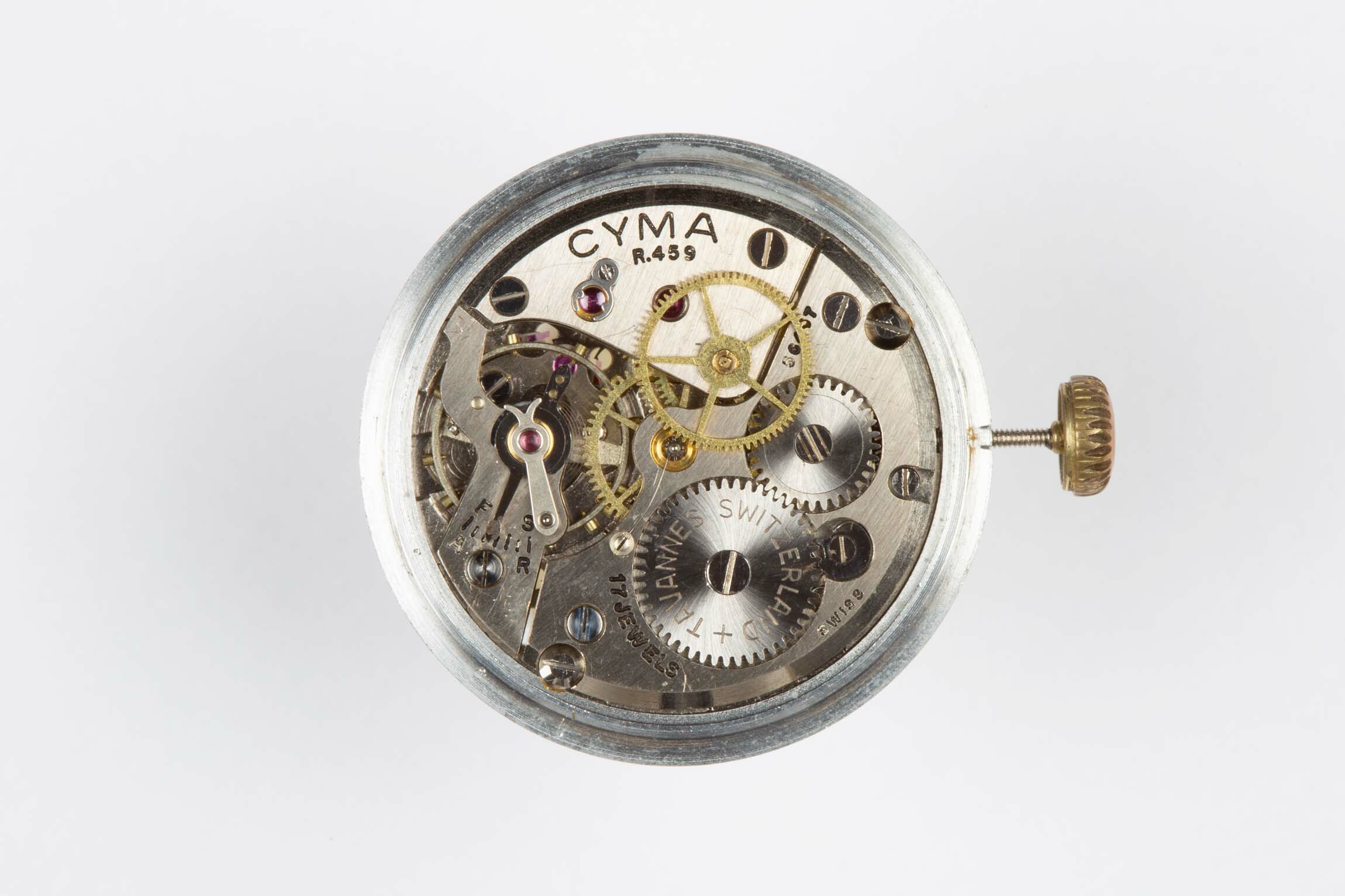 Armbanduhr, Cyma, Tavannes (CH), um 1950 (Deutsches Uhrenmuseum CC BY-SA)