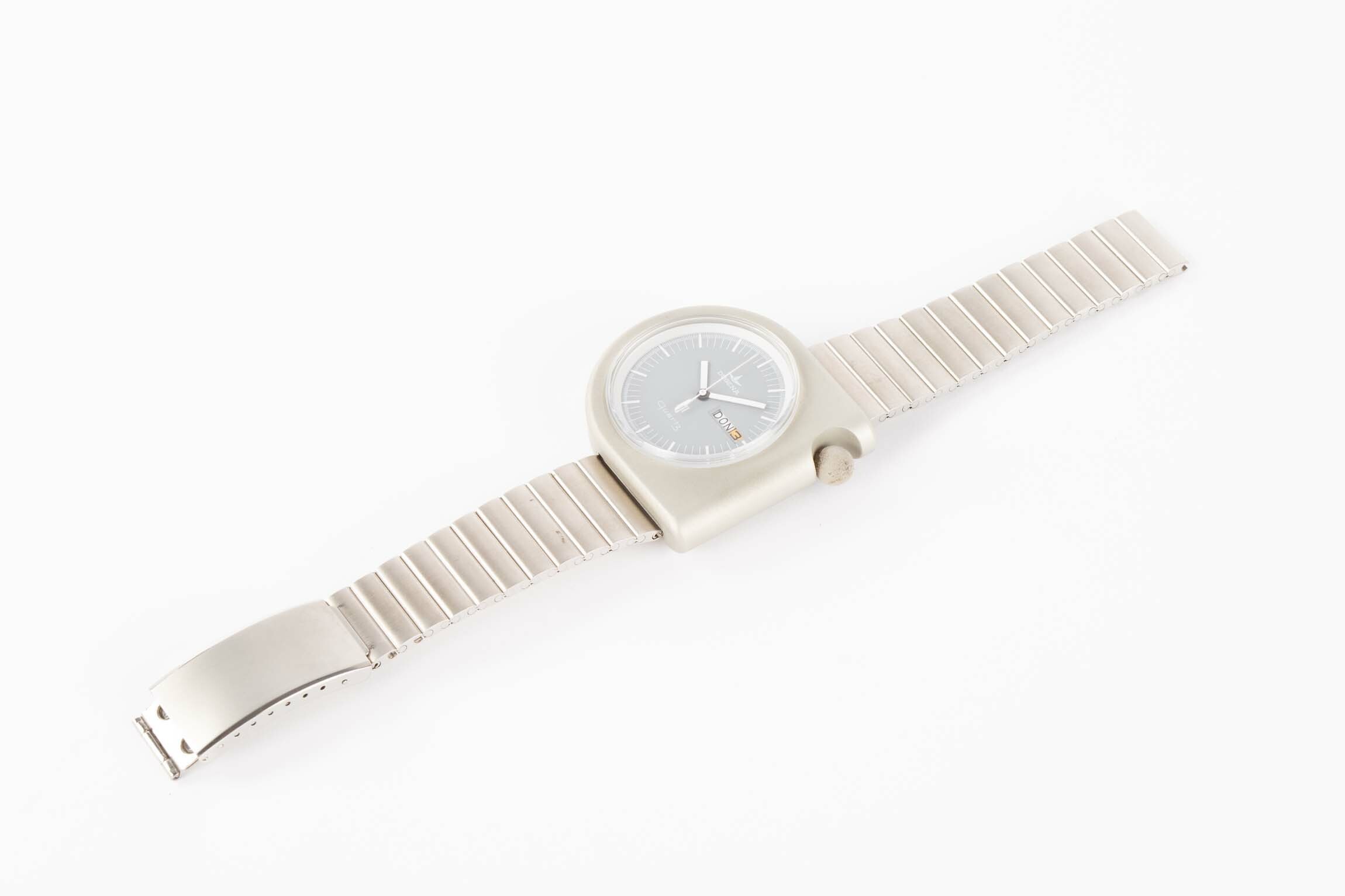 Armbanduhr Dugena, Lip, Besançon, um 1975 (Deutsches Uhrenmuseum CC BY-SA)