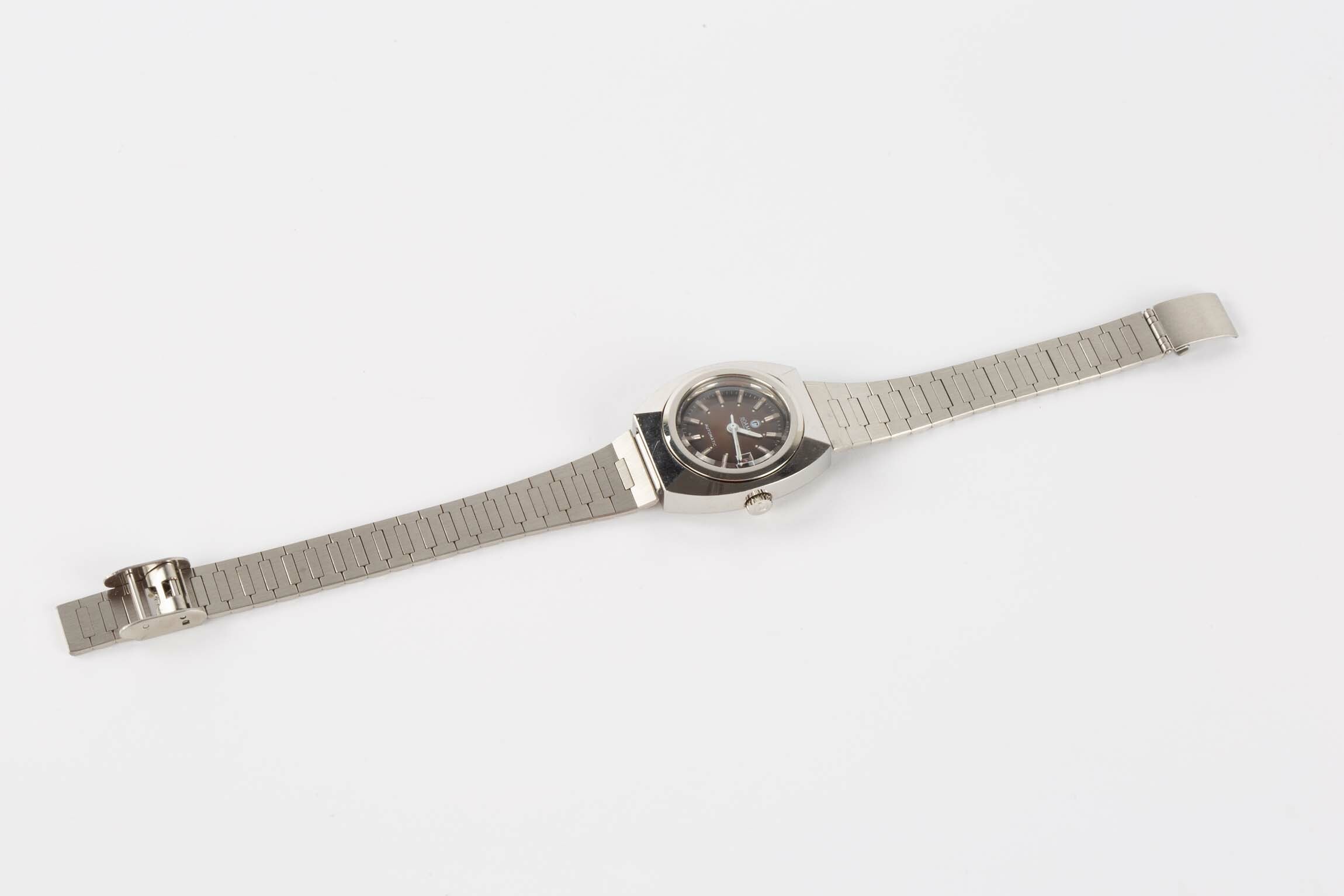 Armbanduhr, Meyer und Stüdeli S.A., Solothurn, um 1970 (Deutsches Uhrenmuseum CC BY-SA)