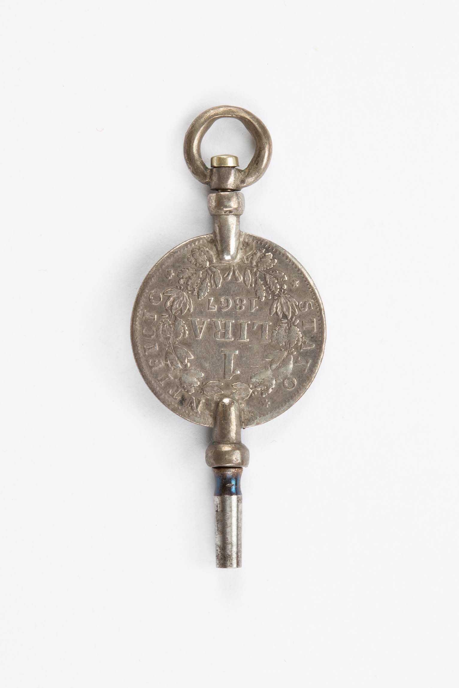 Schlüssel für Taschenuhr, wohl letztes Drittel 19. Jahrhundert (Deutsches Uhrenmuseum CC BY-SA)