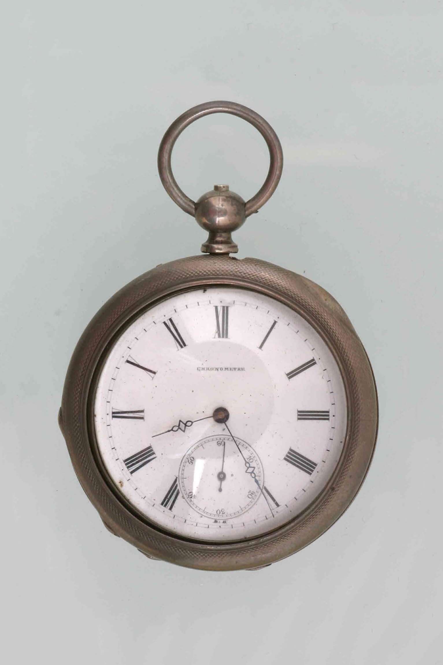 Taschenuhr mit Übergehäuse, wohl Schweiz, um 1850 (Deutsches Uhrenmuseum CC BY-SA)