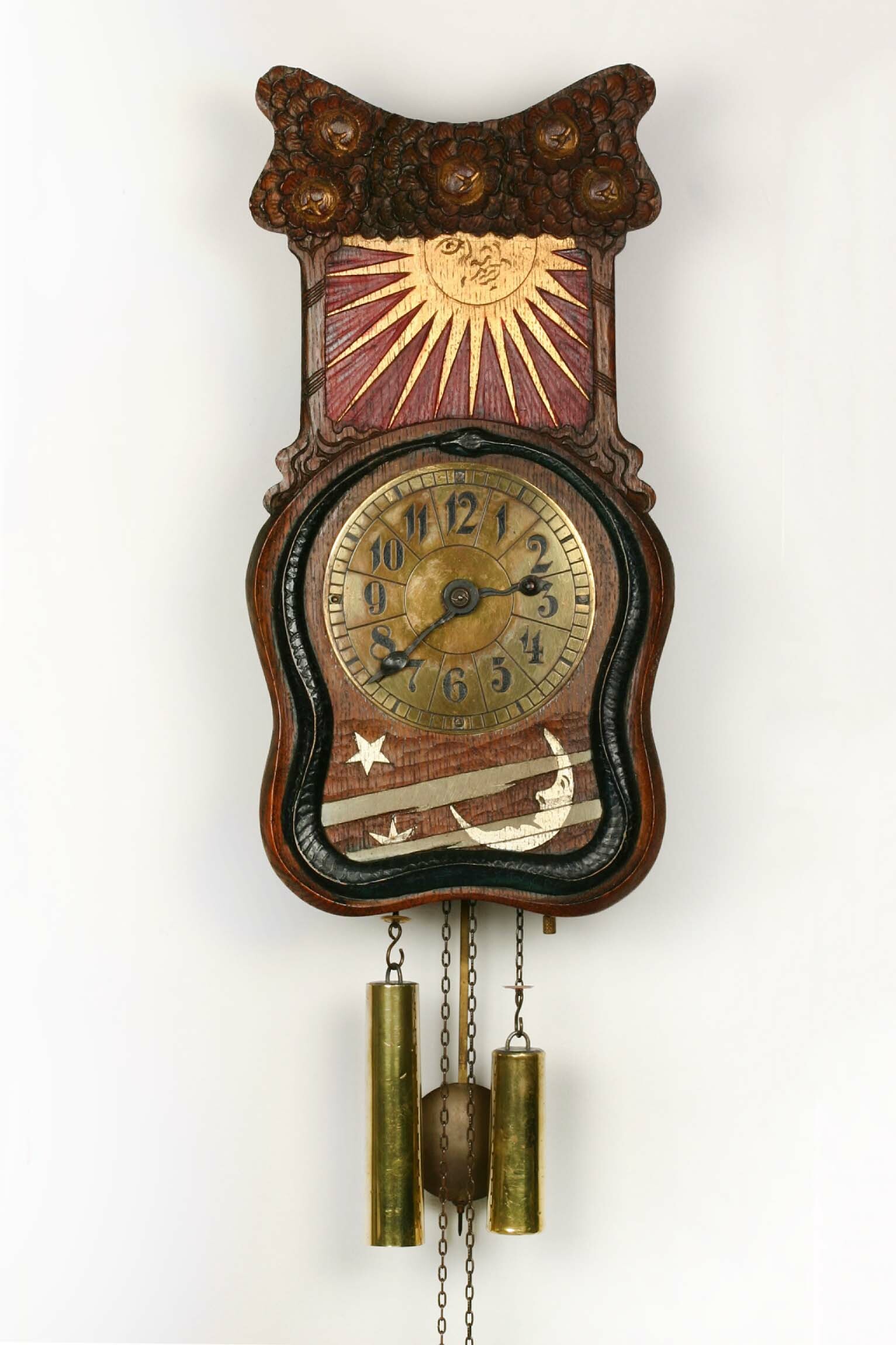Wanduhr, Schwarzwald, um 1900 (Deutsches Uhrenmuseum CC BY-SA)