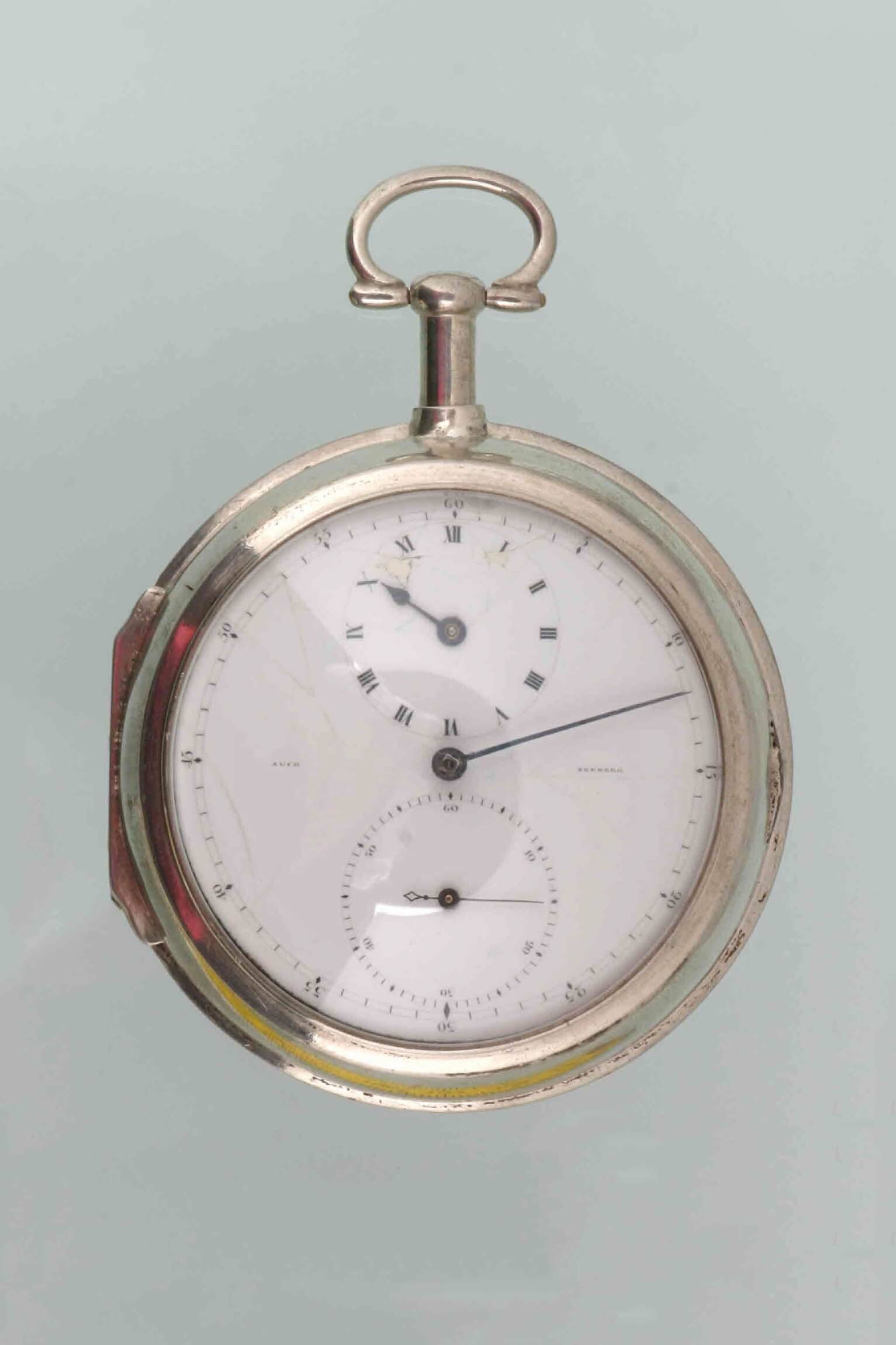 Taschenuhr, Auch, Seeberg, J. Auch und Sohn, Weimar, um 1820 (Deutsches Uhrenmuseum CC BY-SA)