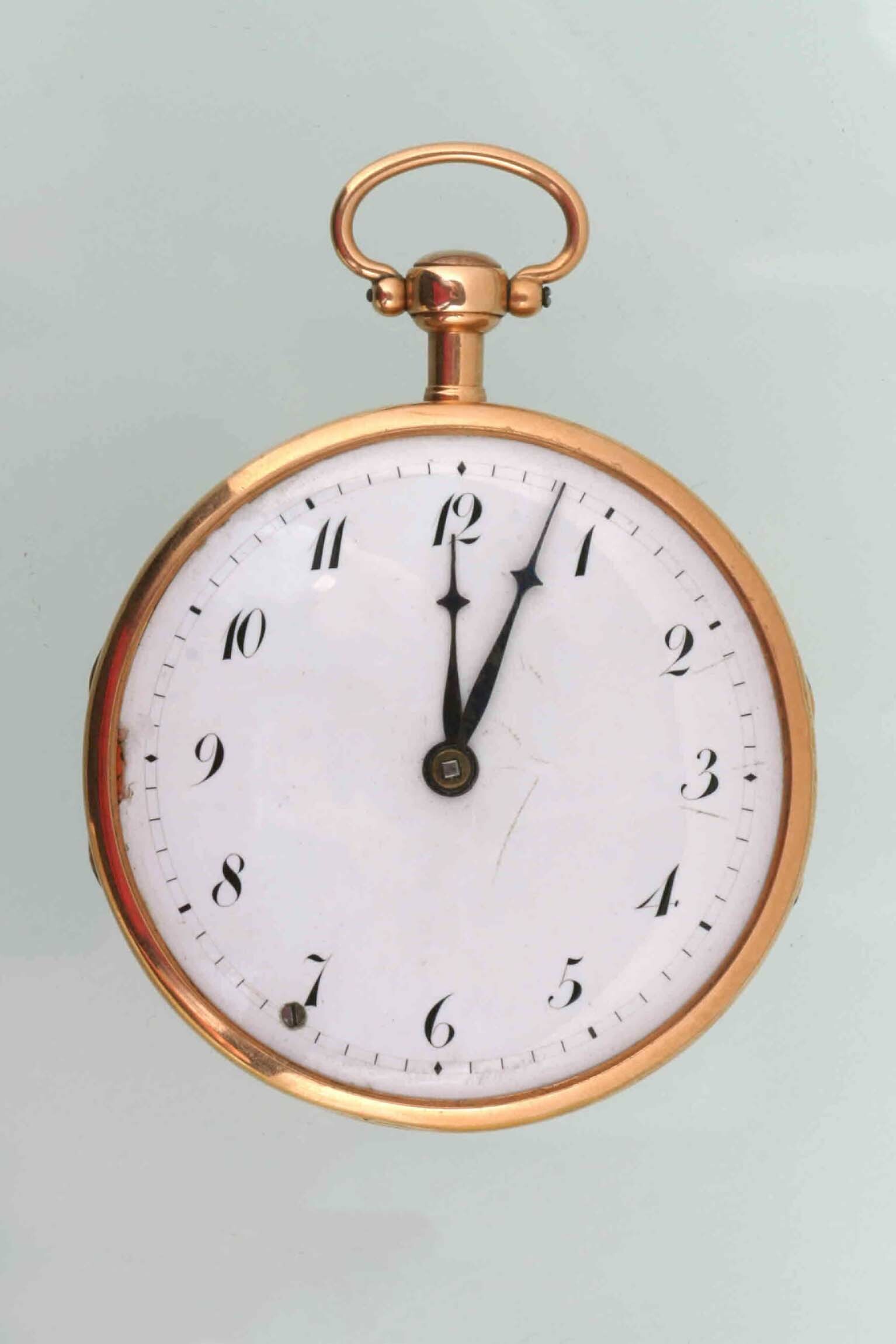 Taschenuhr, wohl Johann Georg Messy, Freiburg, um 1820 (Deutsches Uhrenmuseum CC BY-SA)