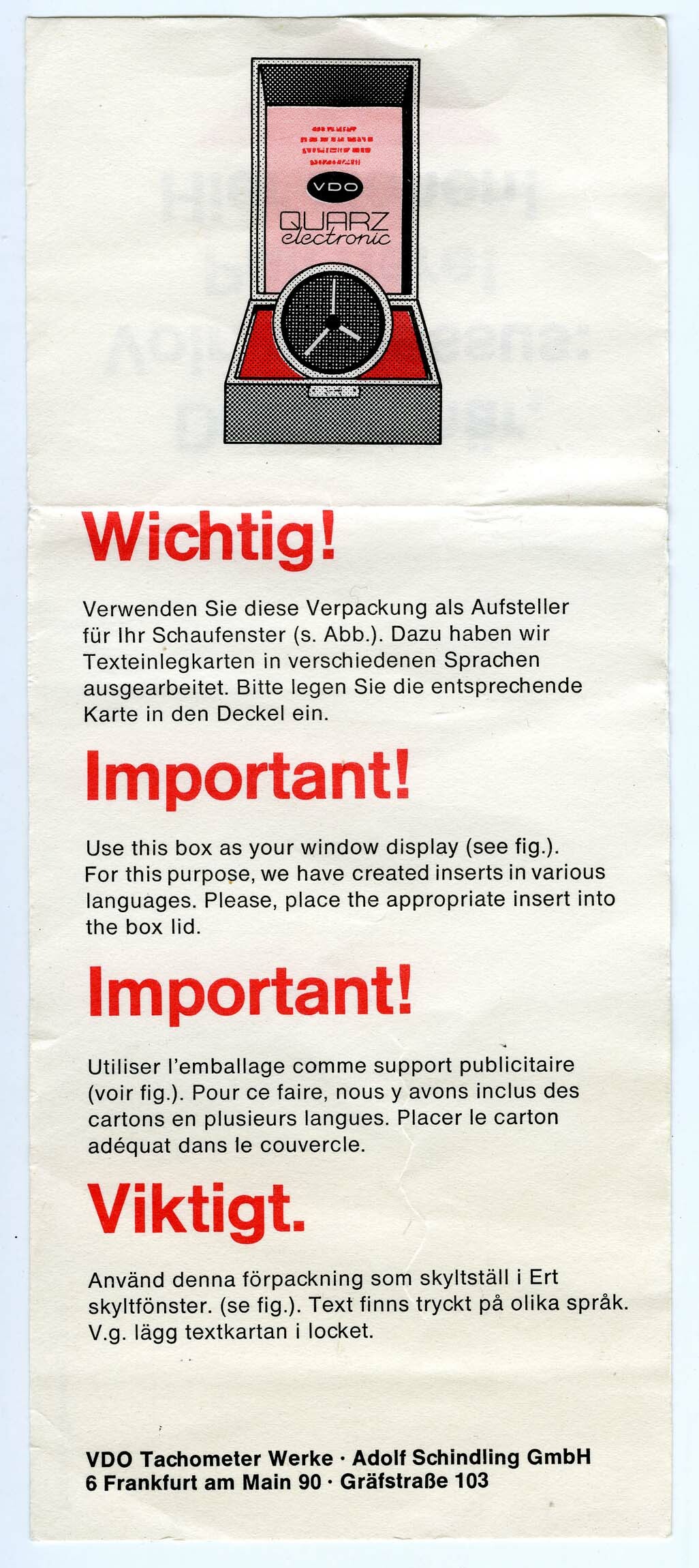 Autouhr, VDO, Frankfurt a. M., 1969 :: Deutsches Uhrenmuseum Furtwangen ::  museum-digital