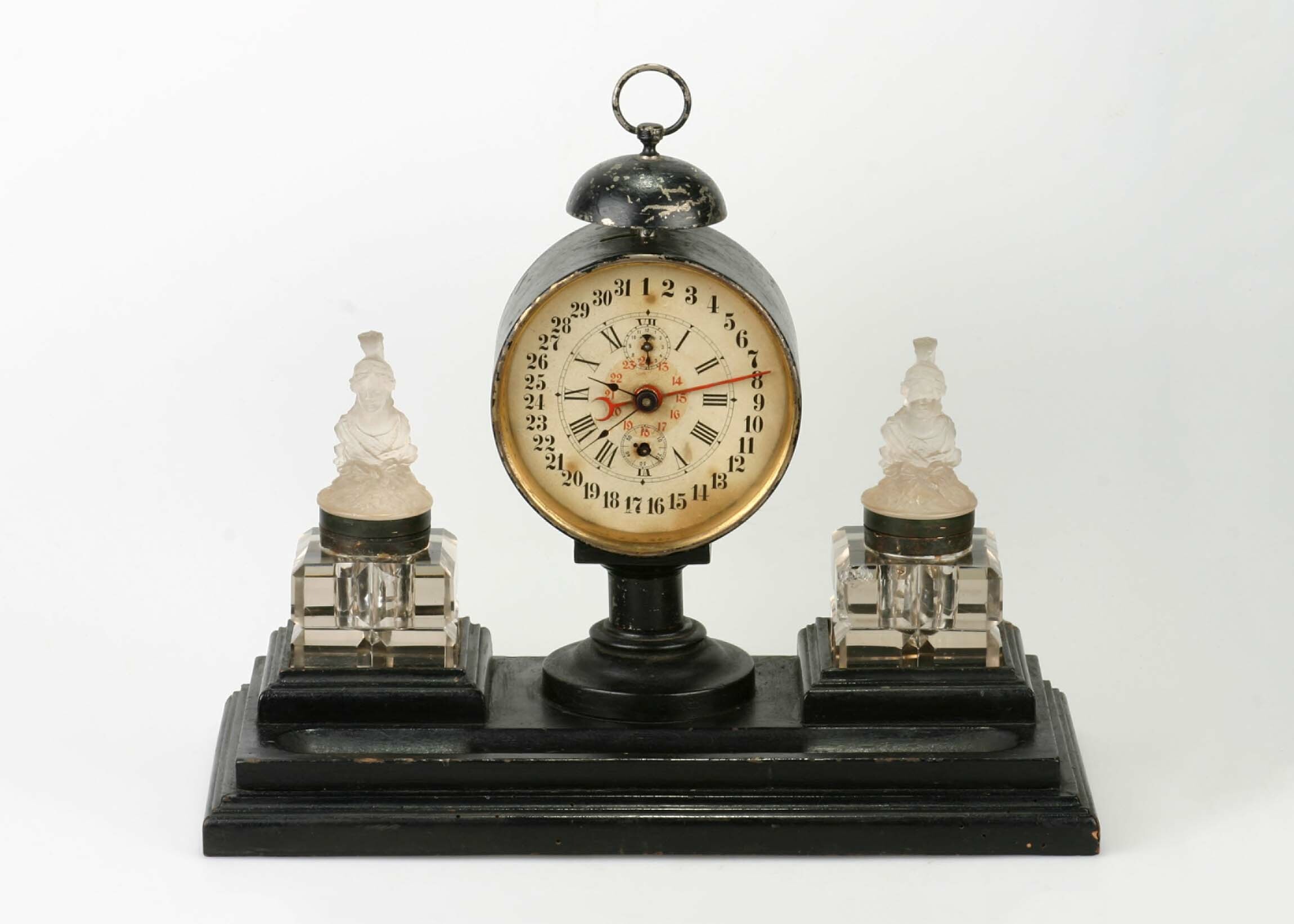 Schreibtischgarnitur, Junghans, Schramberg, 1888-1890 (Deutsches Uhrenmuseum CC BY-SA)