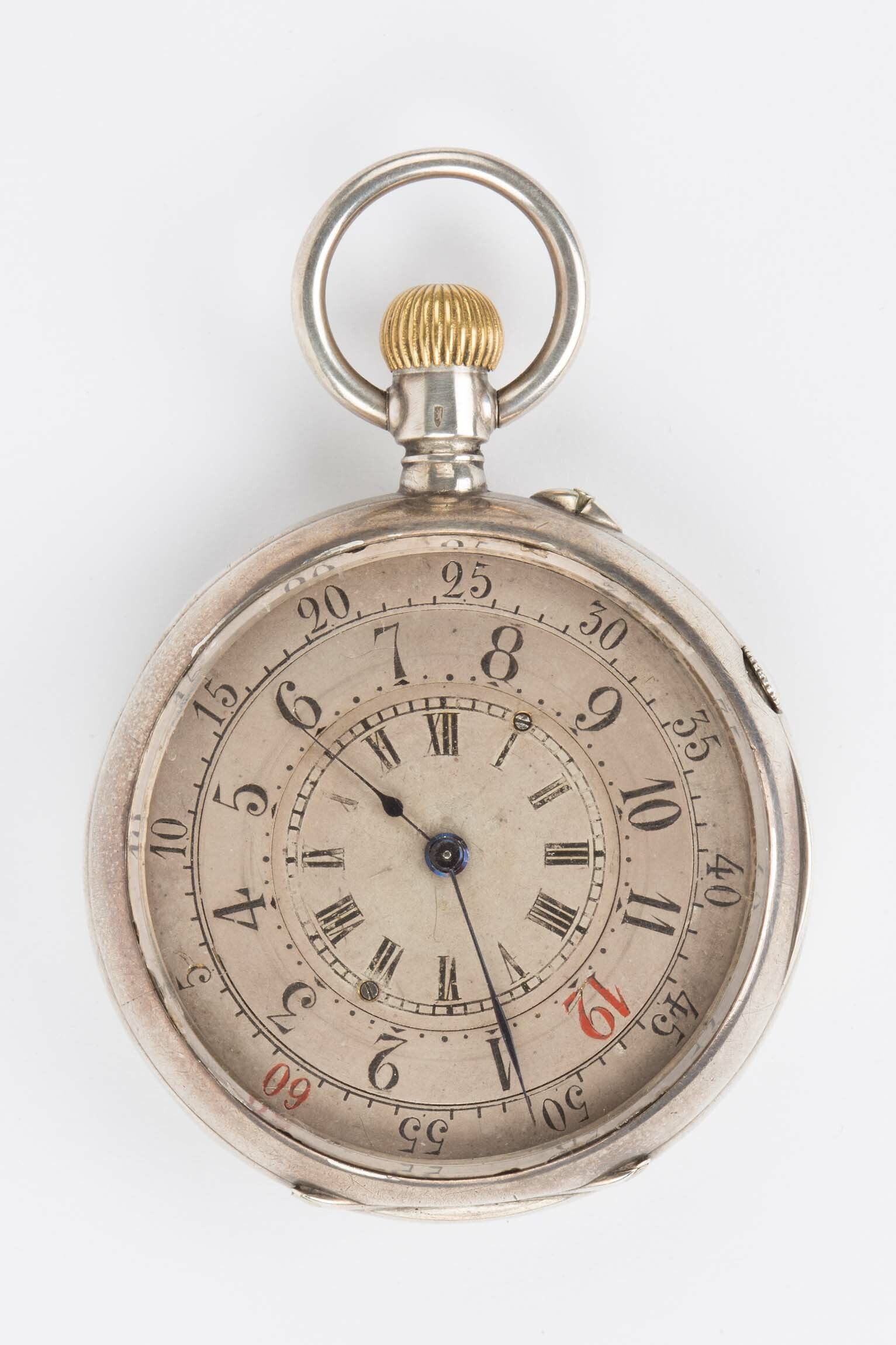Taschenuhr und Zeitvergleichungs-Tabelle, J. Tolayan, Schweiz/Konstantinopel, um 1895 (Deutsches Uhrenmuseum CC BY-SA)