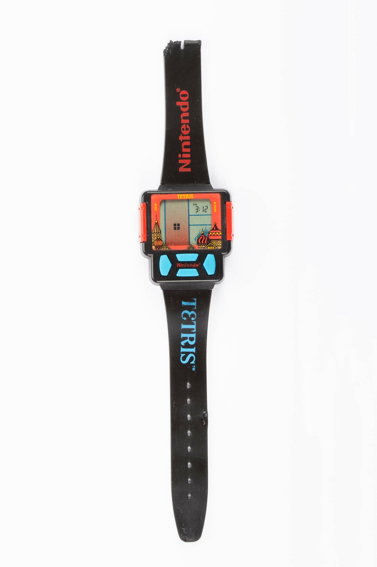 Armbanduhr Nintendo Tetris, EM Entertainment, München, um 1991 (Deutsches Uhrenmuseum CC BY-SA)