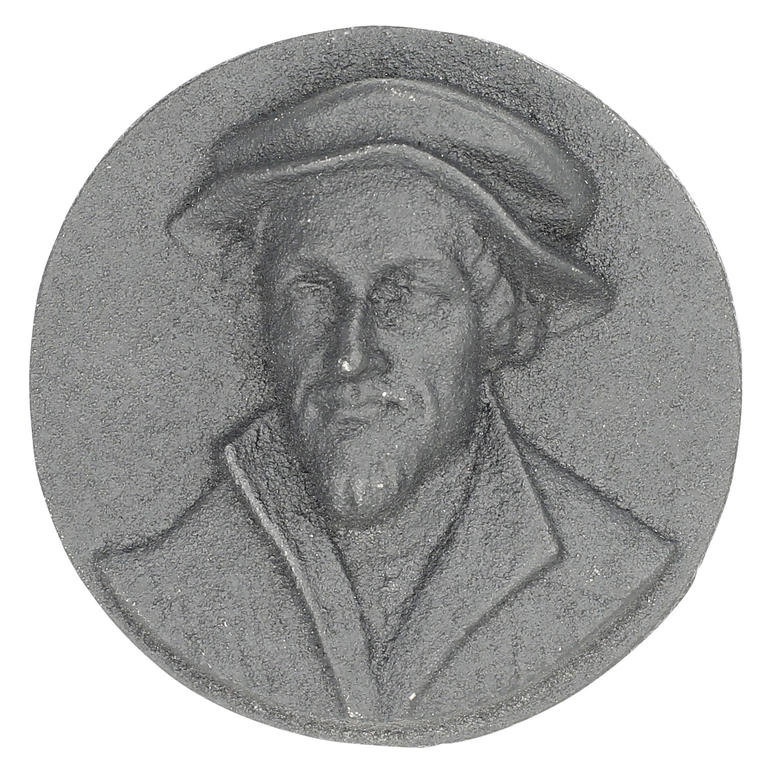 Einseitiges Eisengussmedaillon von 1983 nach dem Model von Leonhard Posch (1750-1831) DDR-Medaille (Museum im Melanchthonhaus Bretten CC BY-NC-SA)
