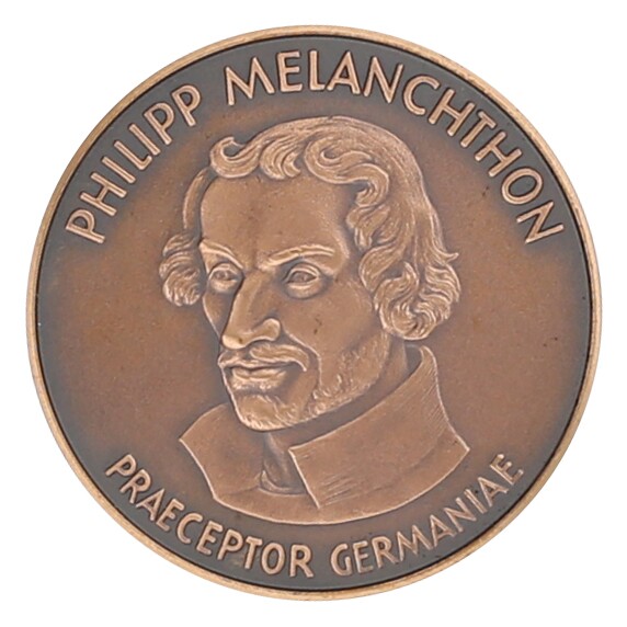 Gedenkmedaille 1991 anlässlich der 2. Verleihung des Melanchthonpreises der Stadt Bretten (Museum im Melanchthonhaus Bretten CC BY-NC-SA)