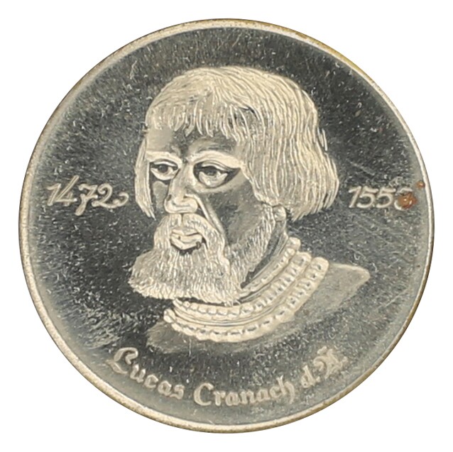 Medaille 1981 auf Luthers 500. Geburtstag (Museum im Melanchthonhaus Bretten CC BY-NC-SA)