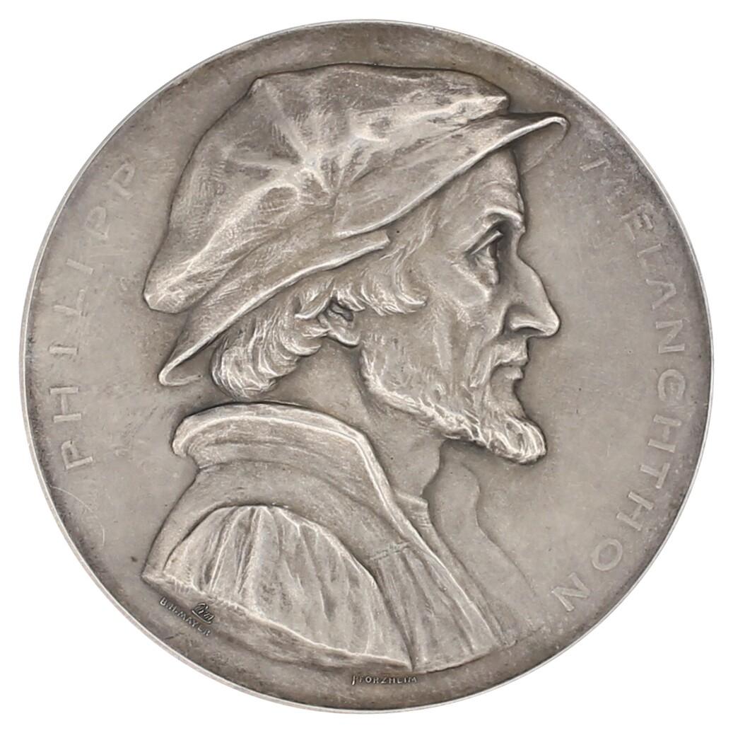 Medaille 1903 anlässlich der Einweihung des Melanchthonhauses Bretten (Museum im Melanchthonhaus Bretten CC BY-NC-SA)