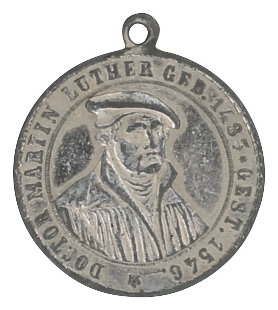 Medaille 1883 auf Luthers 400. Geburtstag (Museum im Melanchthonhaus Bretten CC BY-NC-SA)