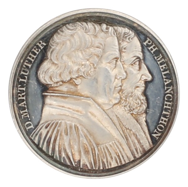 Medaille von 1830 zur 300-Jahrfeier der Confessio Augustana (Museum im Melanchthonhaus Bretten CC BY-NC-SA)