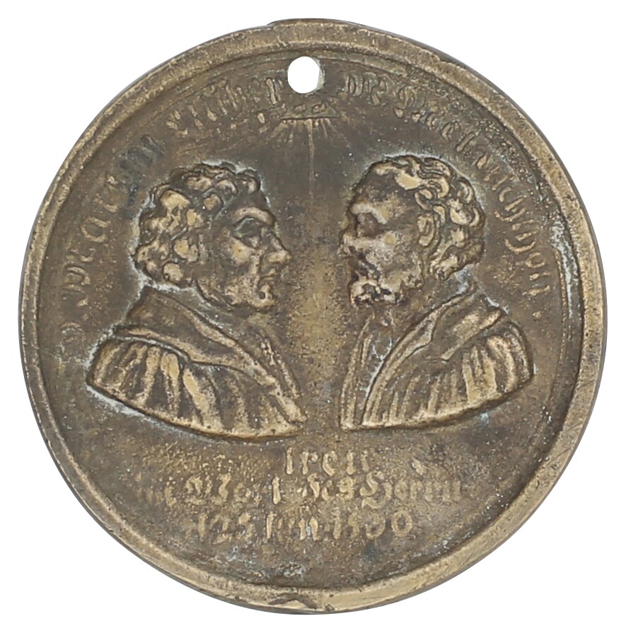 Medaille von 1830 auf das 300-jährige Jubiläum der Augsburger Konfession (Museum im Melanchthonhaus Bretten CC BY-NC-SA)
