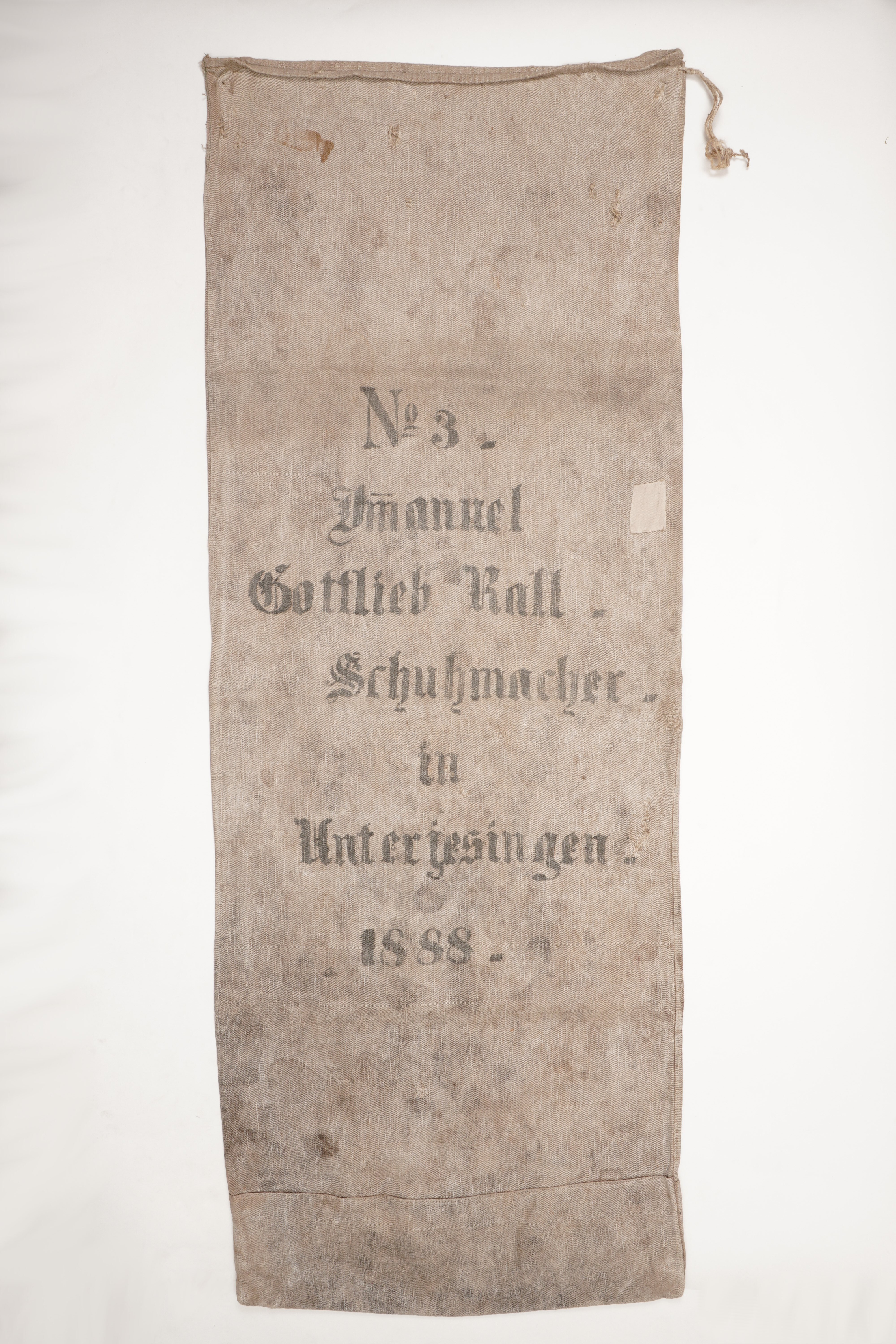 Getreidesack "No 3 Immanuel Gottlieb Rall" (Förderkreis Unterjesinger Kelter e.V. CC BY-NC-SA)