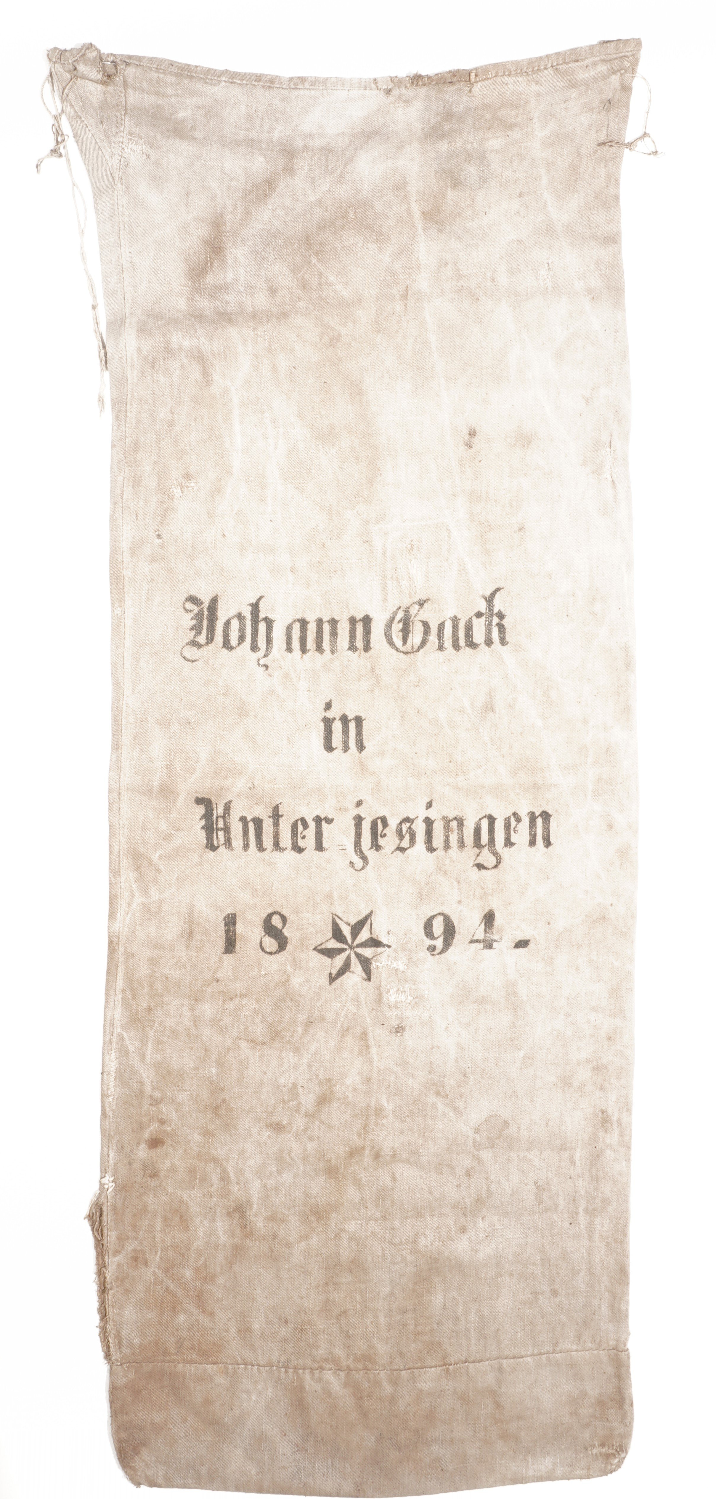 Getreidesack "Johann Gack" (Förderkreis Unterjesinger Kelter e.V. CC BY-NC-SA)