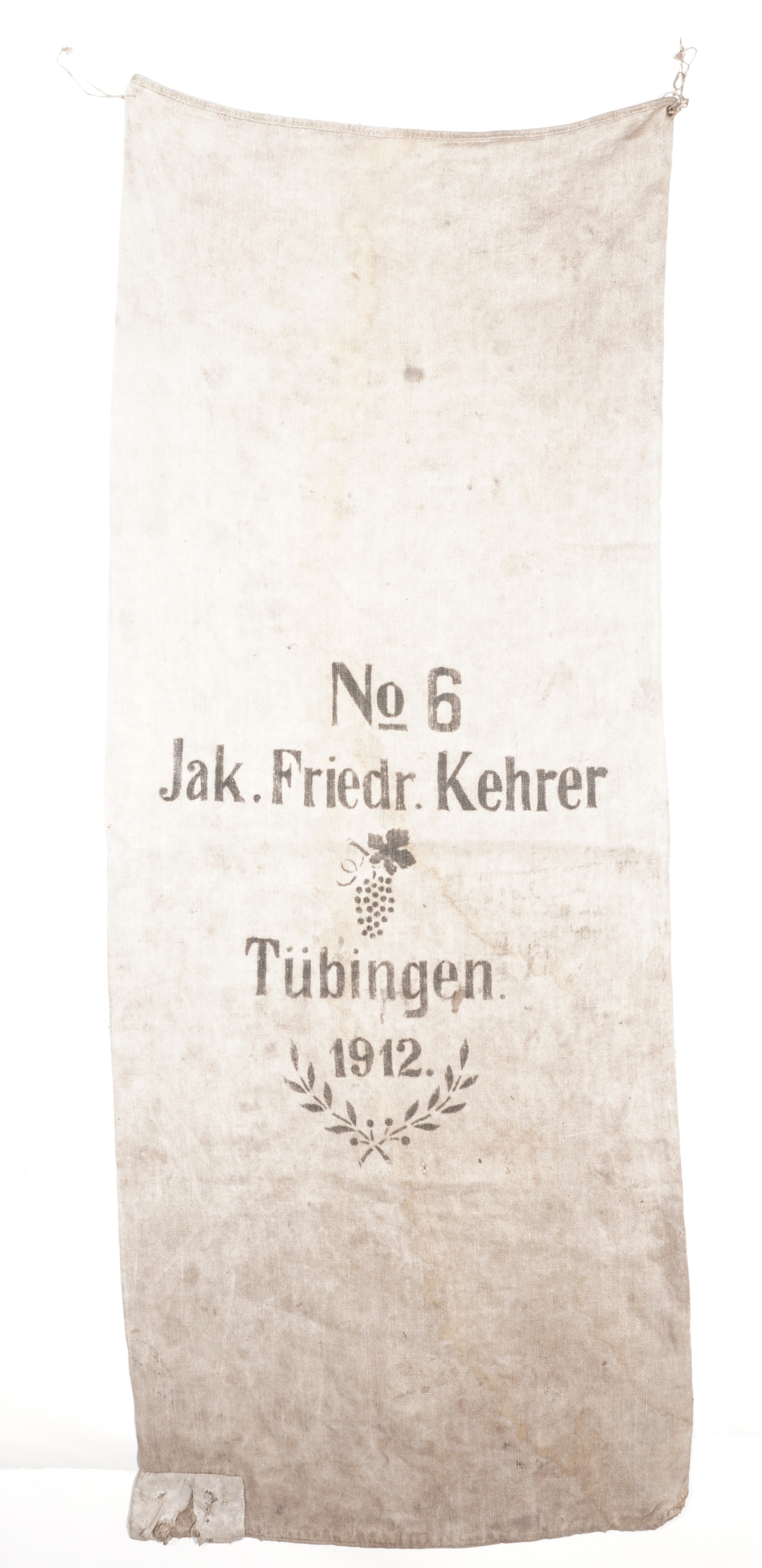 Getreidesack "No 6 Jak. Fried. Kehrer" (Förderkreis Unterjesinger Kelter e.V. CC BY-NC-SA)