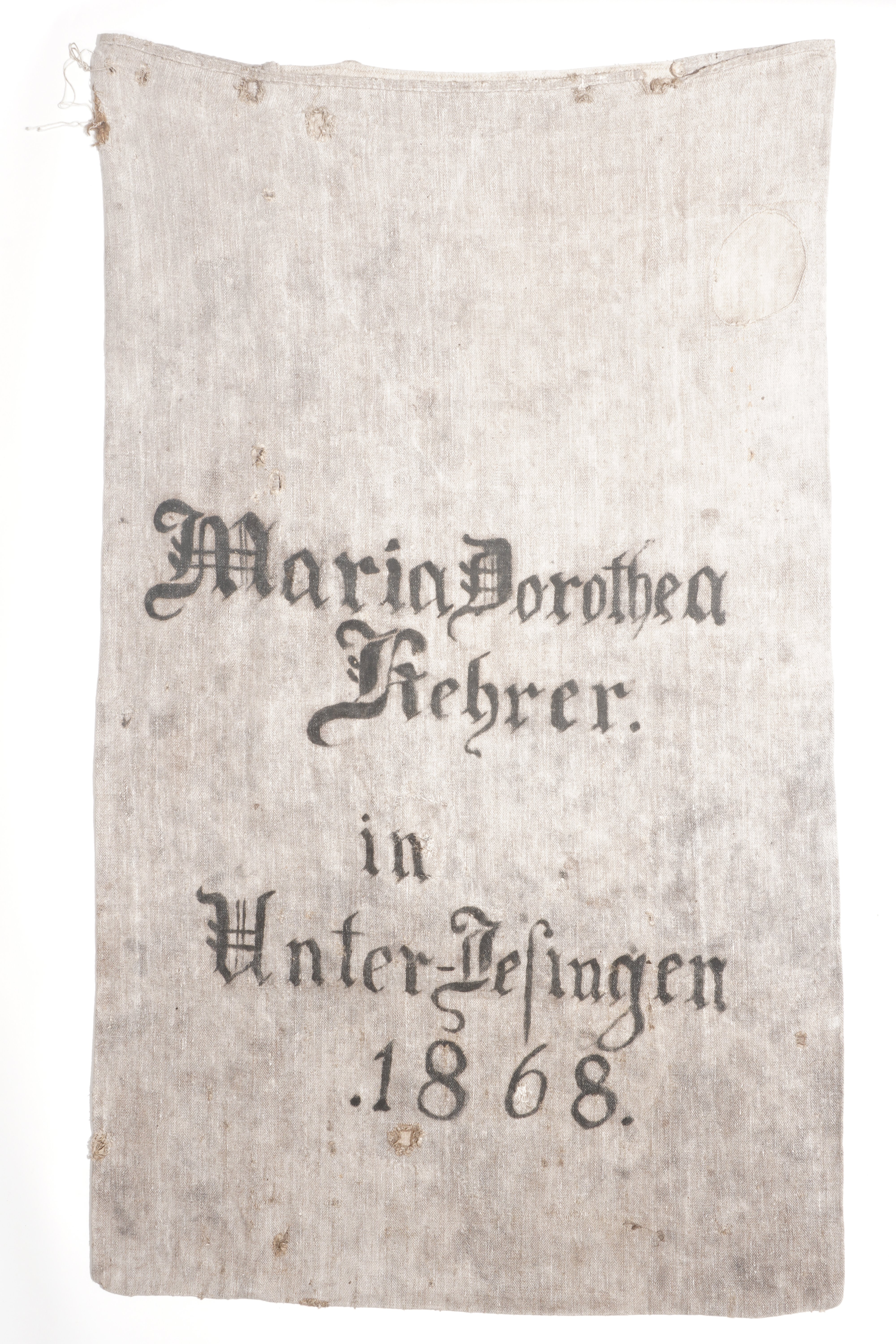 Getreidesack "Maria Dorothea Kehrer" (Förderkreis Unterjesinger Kelter e.V. CC BY-NC-SA)
