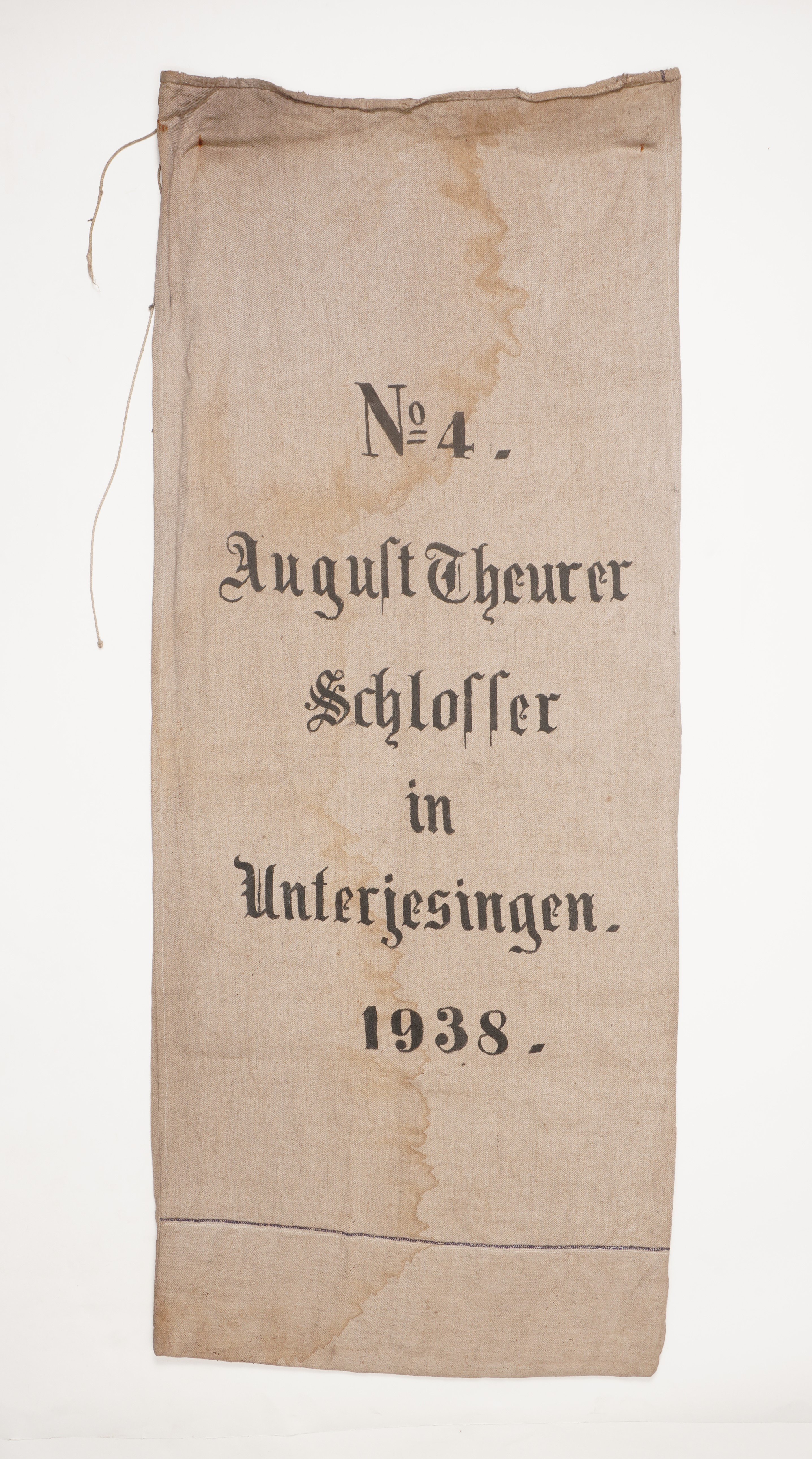 Getreidesack "No 4 August Theurer" (Förderkreis Unterjesinger Kelter e.V. CC BY-NC-SA)