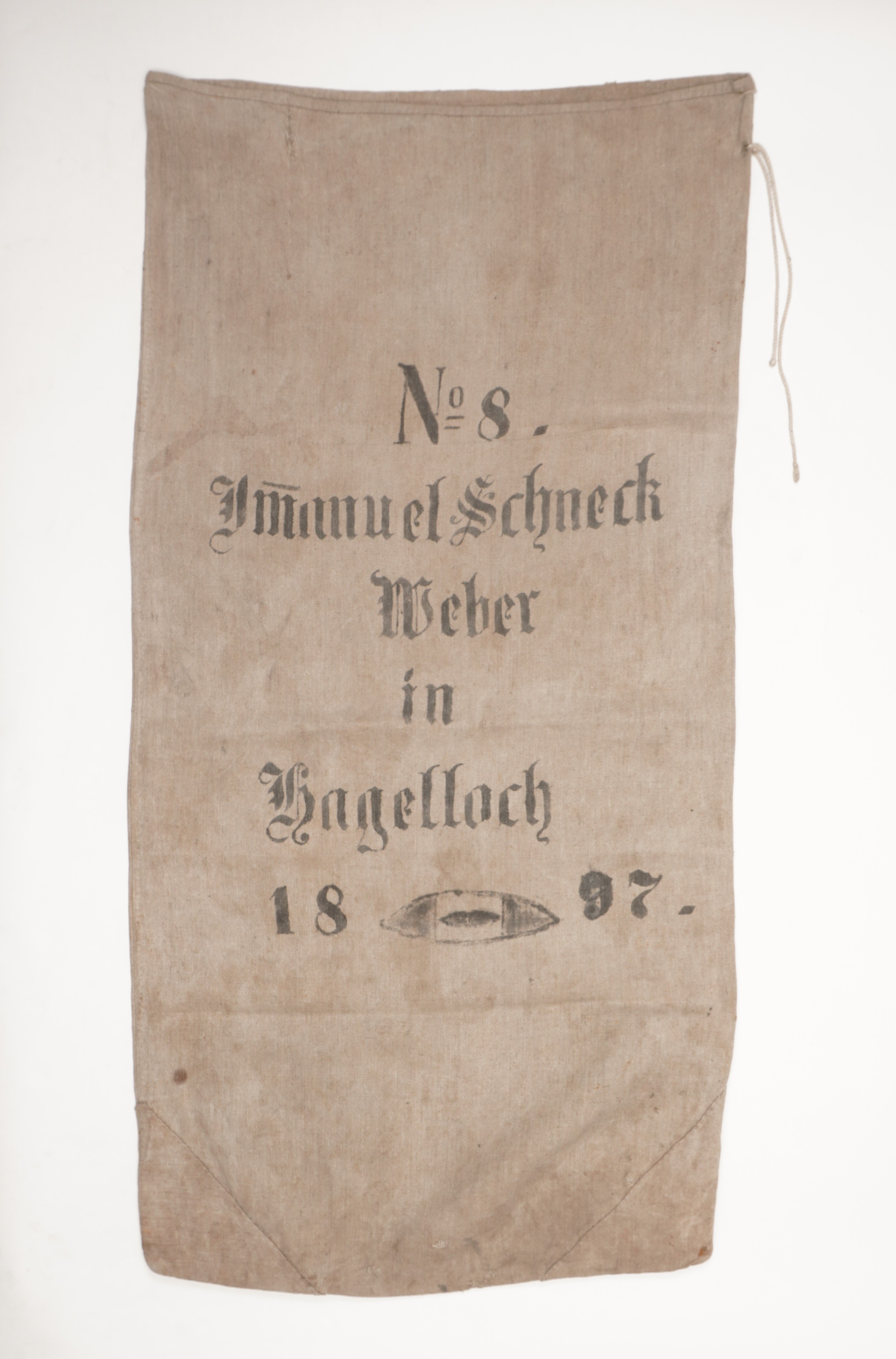 Getreidesack "No 8. Immanuel Schneck" (Förderkreis Unterjesinger Kelter e.V. CC BY-NC-SA)
