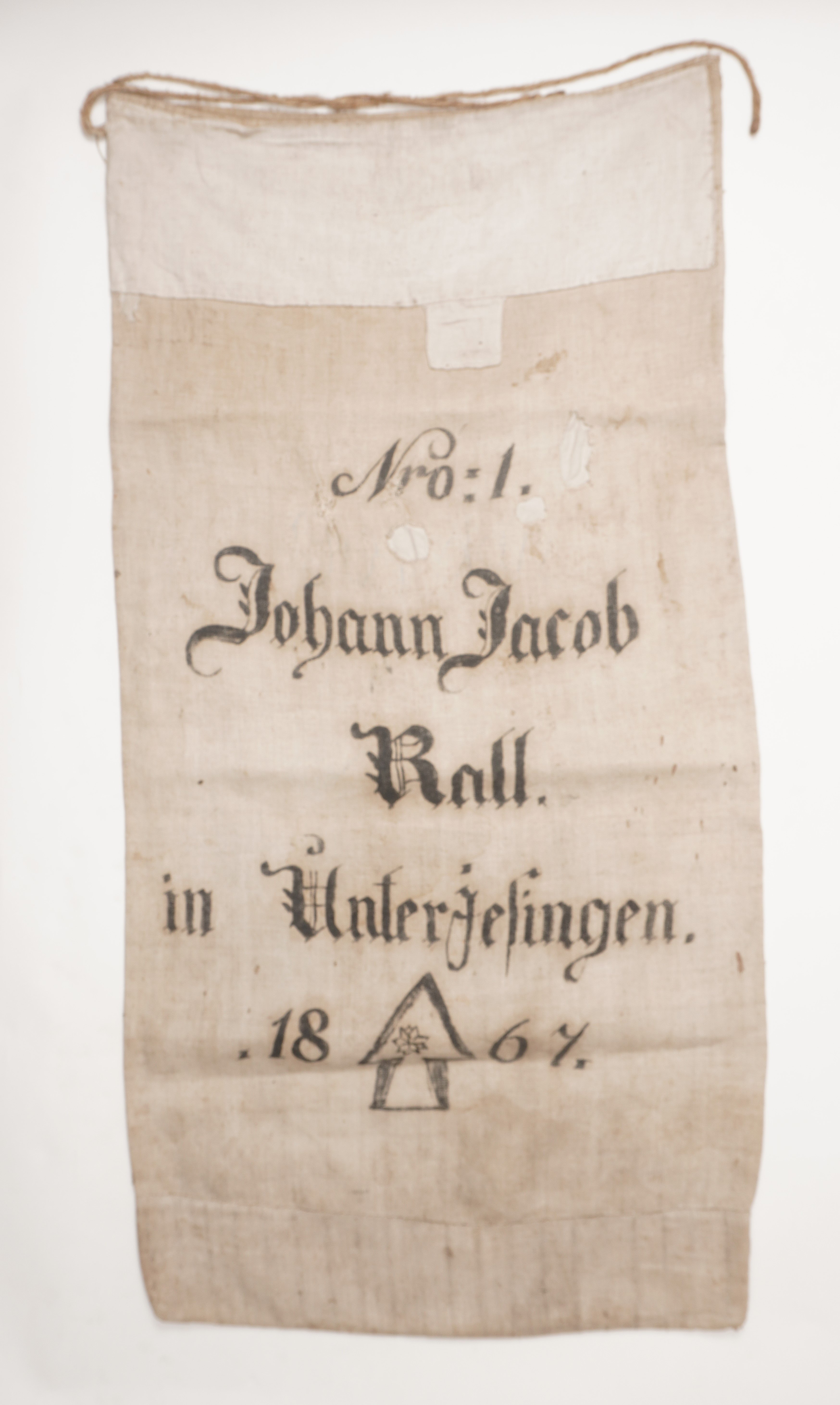 Getreidesack No 1 "Johann Jacob Rall" (Förderkreis Unterjesinger Kelter e.V. CC BY-NC-SA)