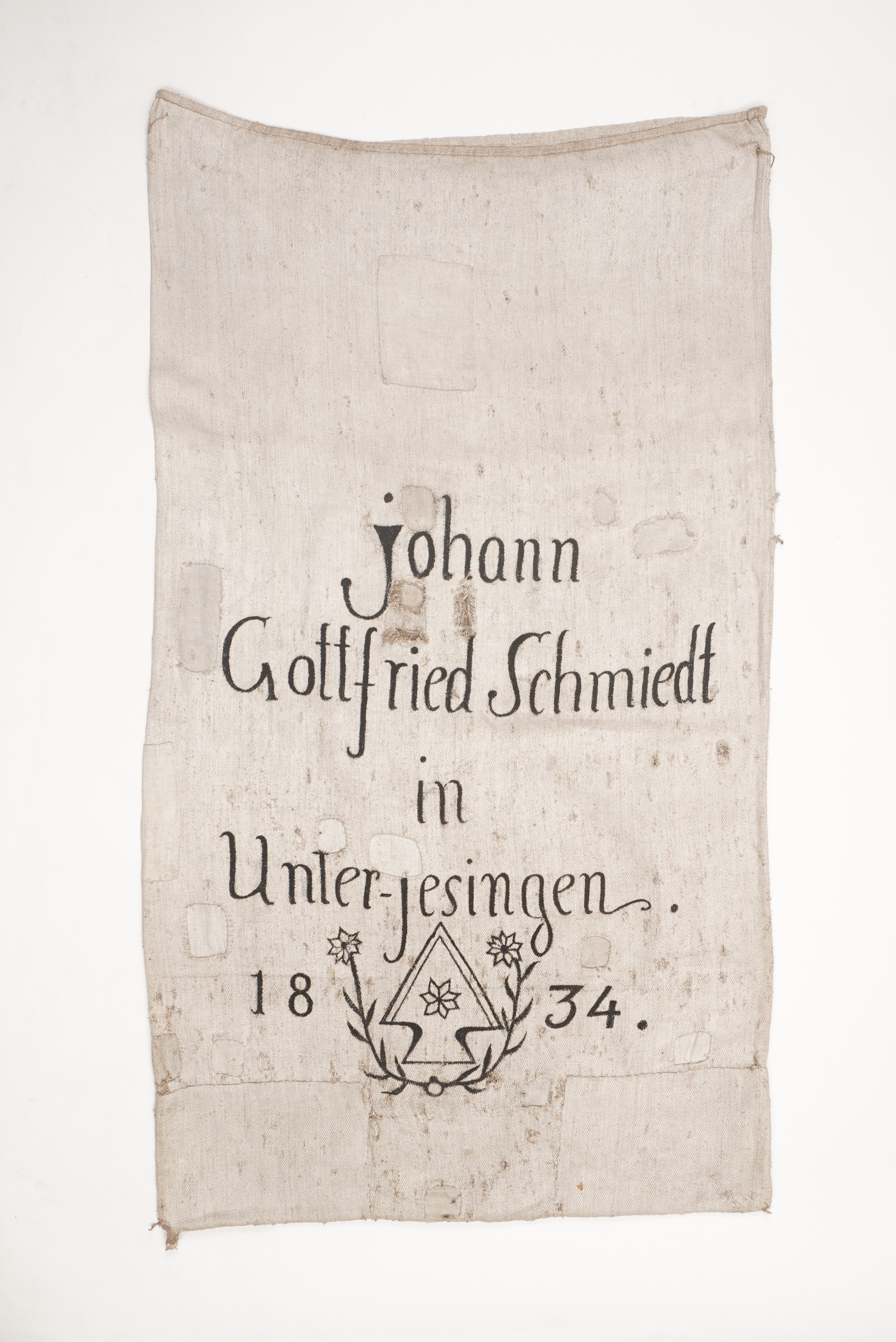 Getreidesack "Johann Gottfried Schmiedt" (Förderkreis Unterjesinger Kelter e.V. CC BY-NC-SA)