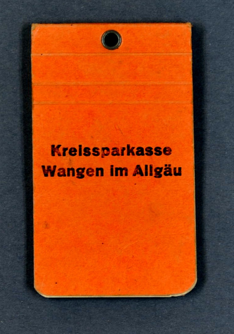 Notizbuch der Kreissparkasse Wangen im Allgäu (Gustav Mesmer Stiftung CC BY-NC-SA)