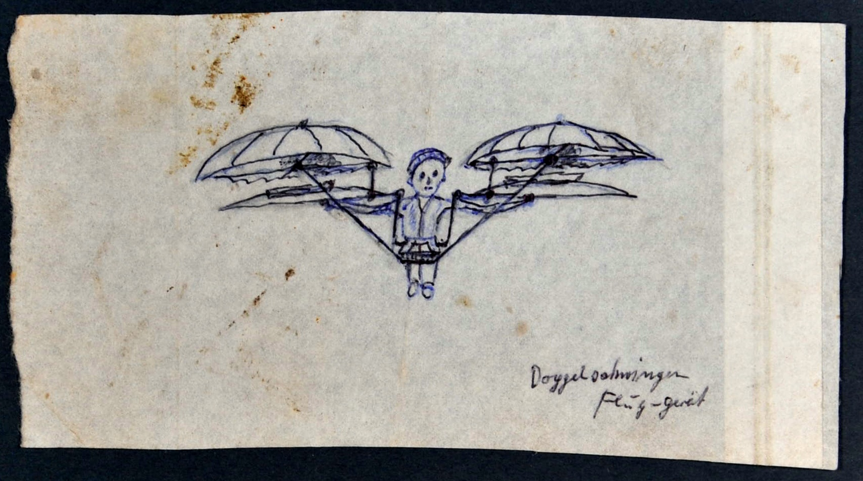 "Doppelschwingen Flug-gerät" (Gustav Mesmer Stiftung CC BY-NC-SA)